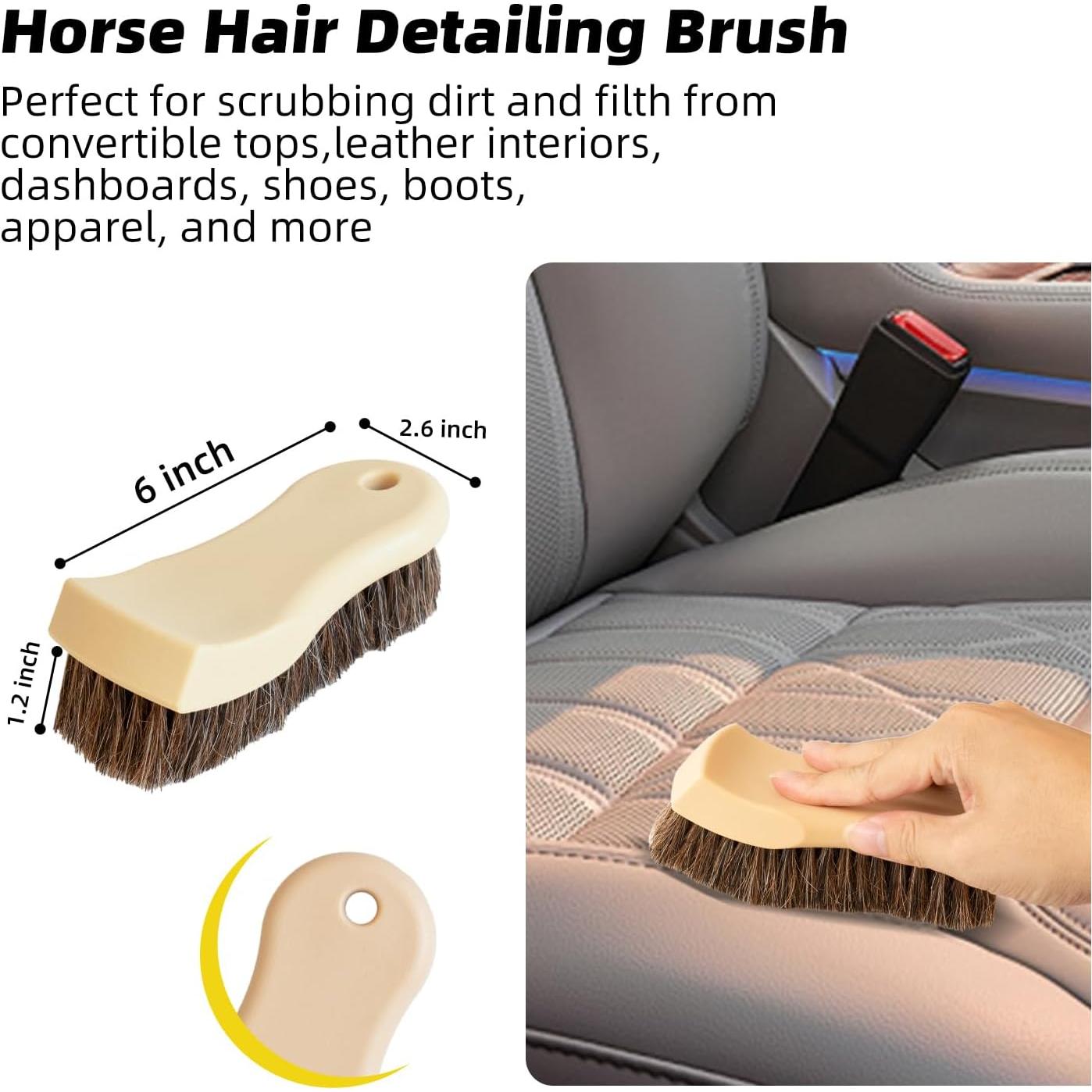 Kit de Limpieza Interior de Coche QLTUDN 10 Piezas - Cepillos y Toallas