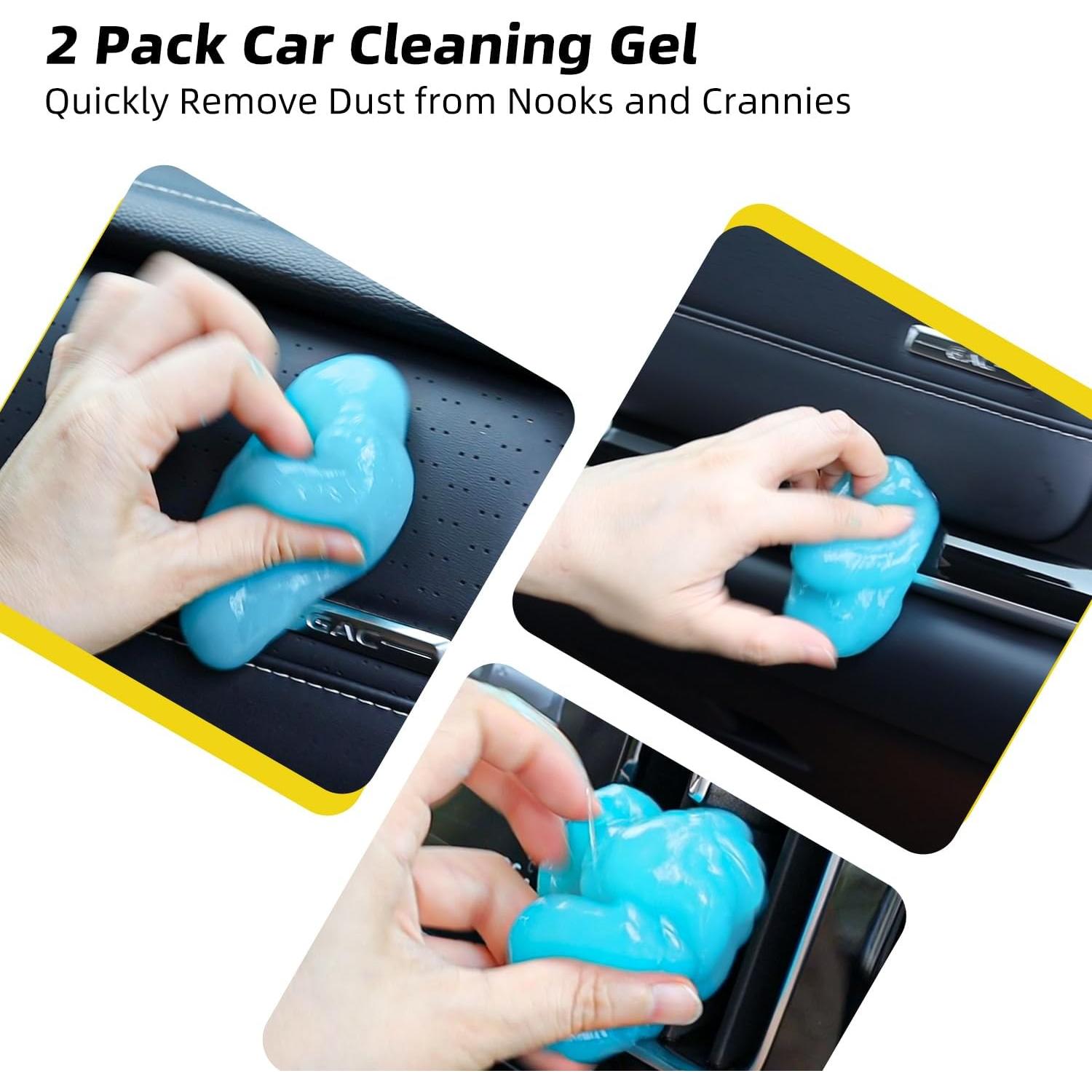 Kit de Limpieza Interior de Coche QLTUDN 10 Piezas - Cepillos y Toallas