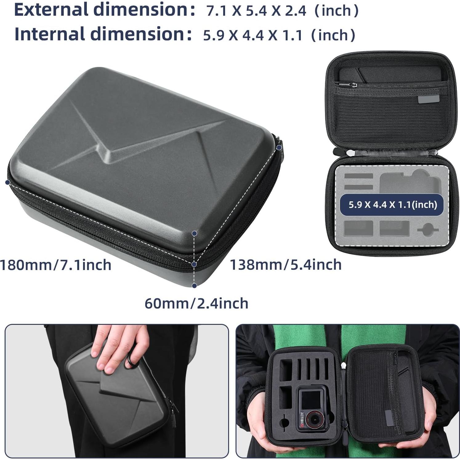 Estuche Duro Impermeable AuyKoo para DJI Osmo Action 3/4/5