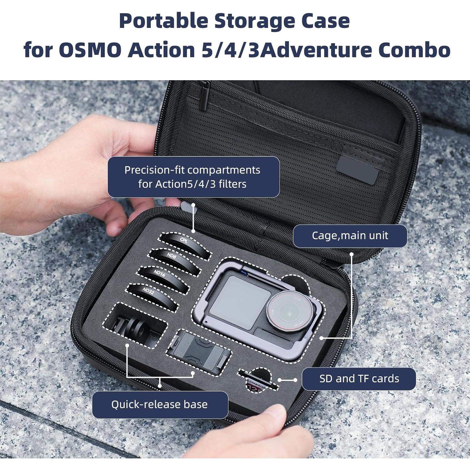 Estuche Duro Impermeable AuyKoo para DJI Osmo Action 3/4/5