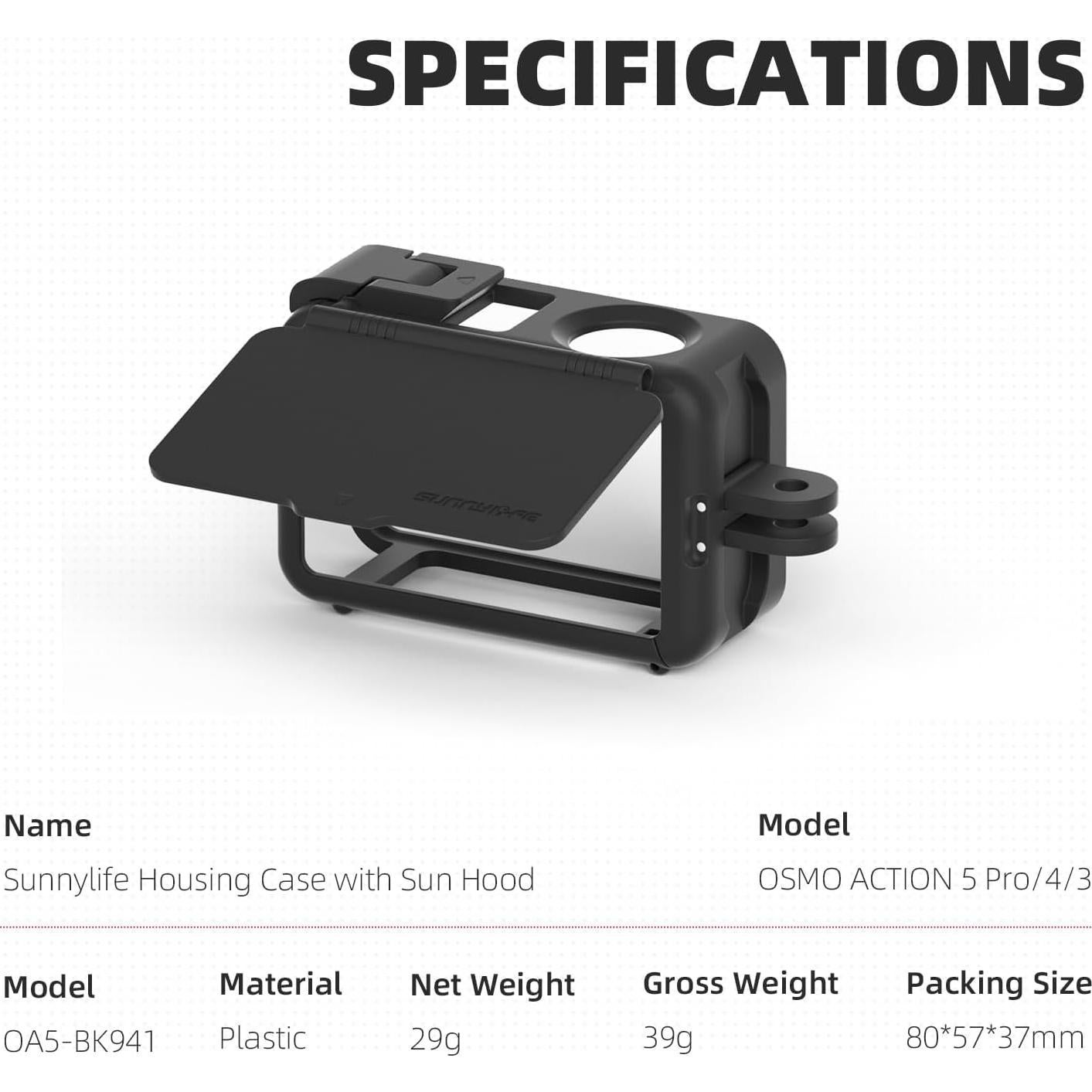 Cubierta de Sombreado para Cámara DJI Osmo Action 5 Pro/4/3