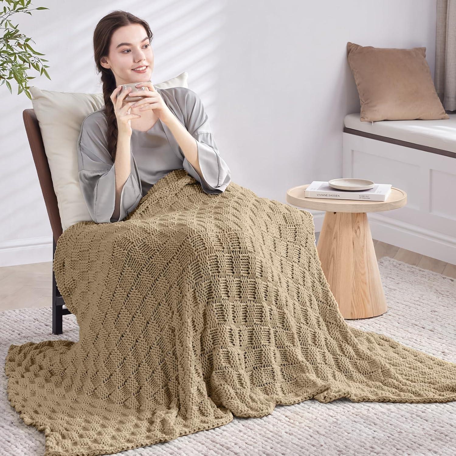 Manta con peso Wellfeel 91.44x121.92 cm Camel para niños