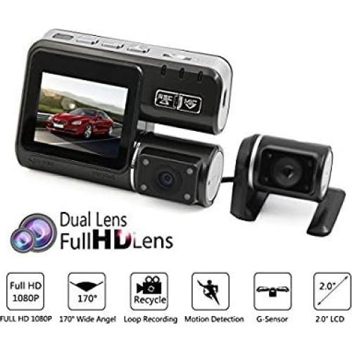 Cámara Doble para Auto Toronja 1080P Frontal y Trasera
