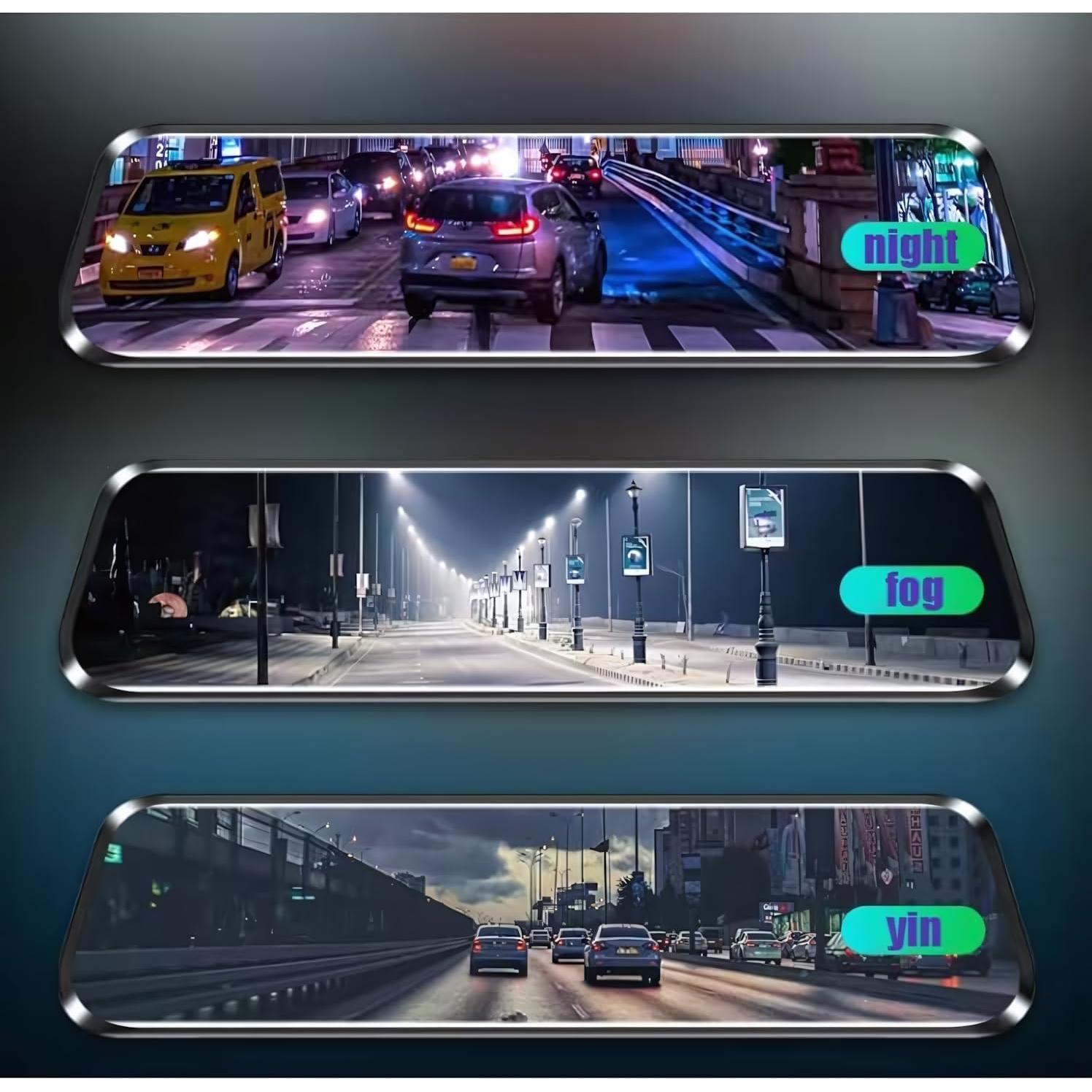 Cámara de Tablero Doble Lente JZ 1080p Pantalla Táctil 10"