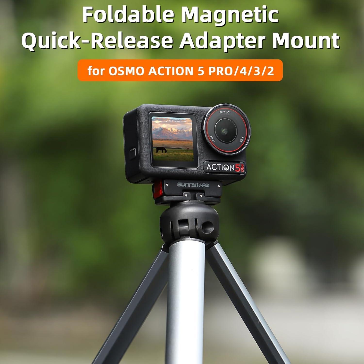 Adaptador de Montaje Magnético BEHORSE para DJI Osmo 360/Action 5 Pro