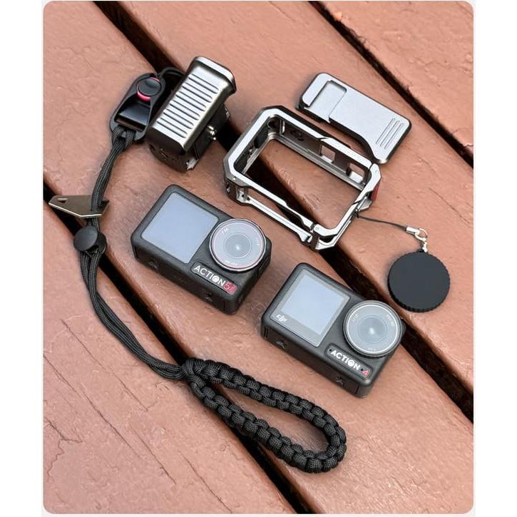 Soporte para cámara DJI Action 5/4/3 con jaula y obturador