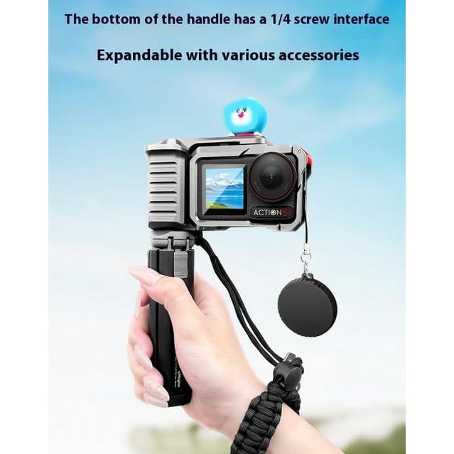 Soporte para cámara DJI Action 5/4/3 con jaula y obturador