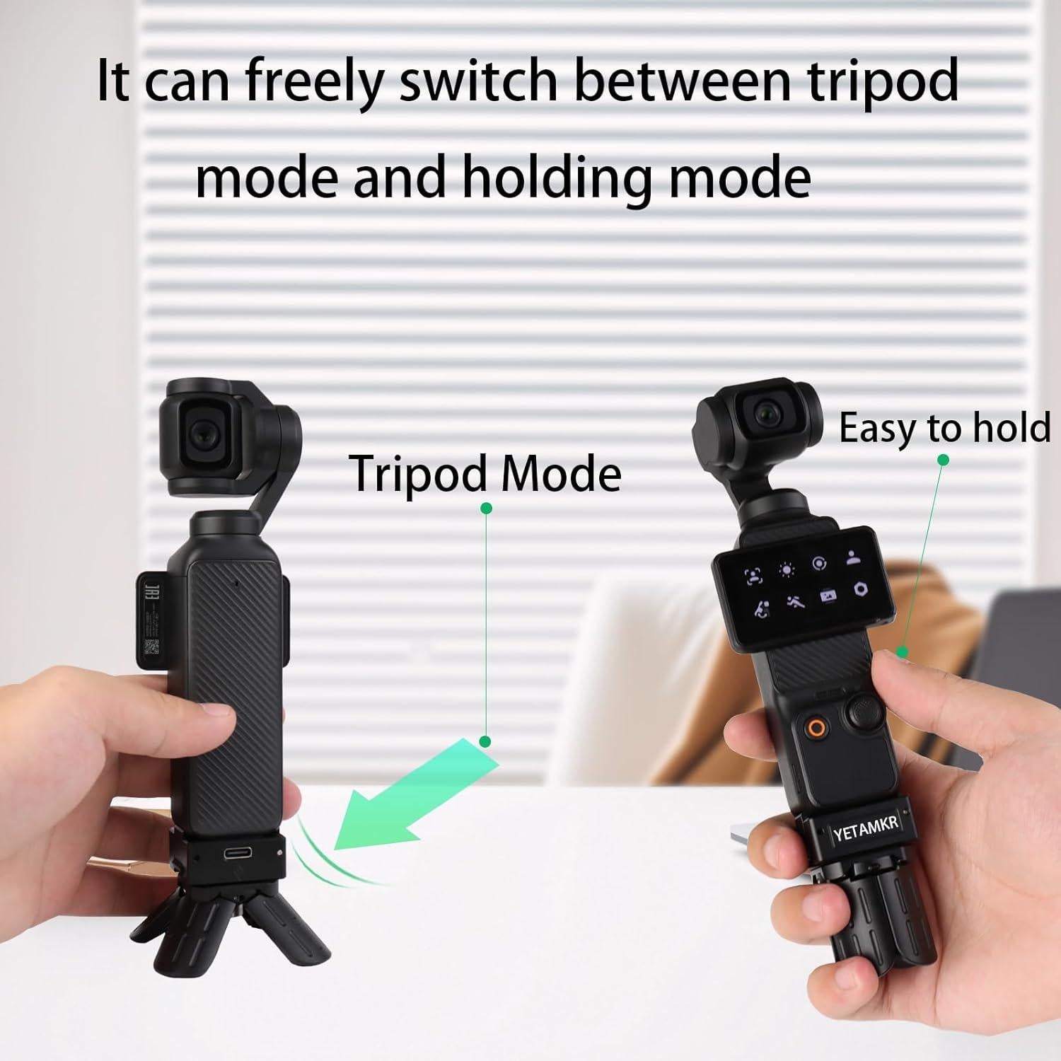 Trípode de Aluminio YETAMKR para DJI Osmo Pocket 3 - Tipo-C