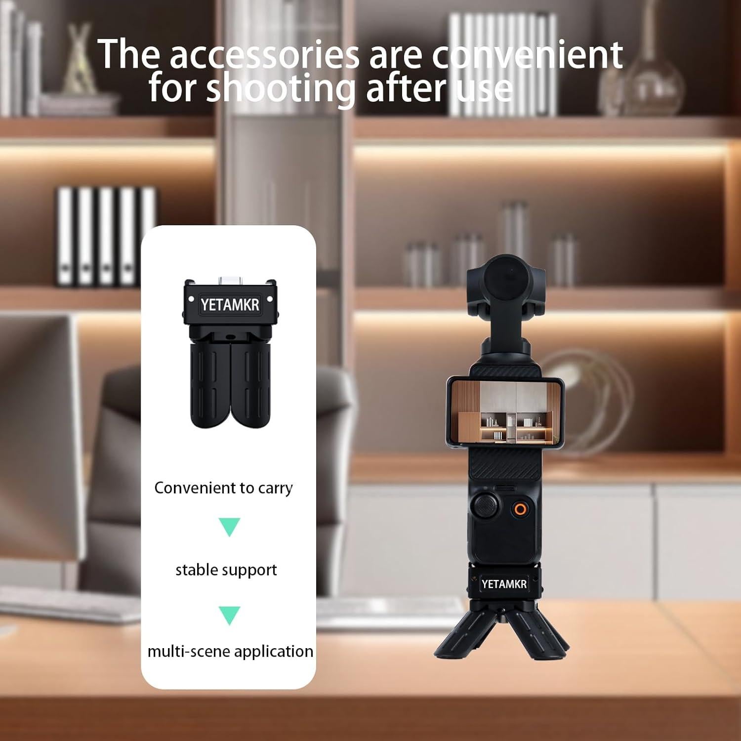 Trípode de Aluminio YETAMKR para DJI Osmo Pocket 3 - Tipo-C