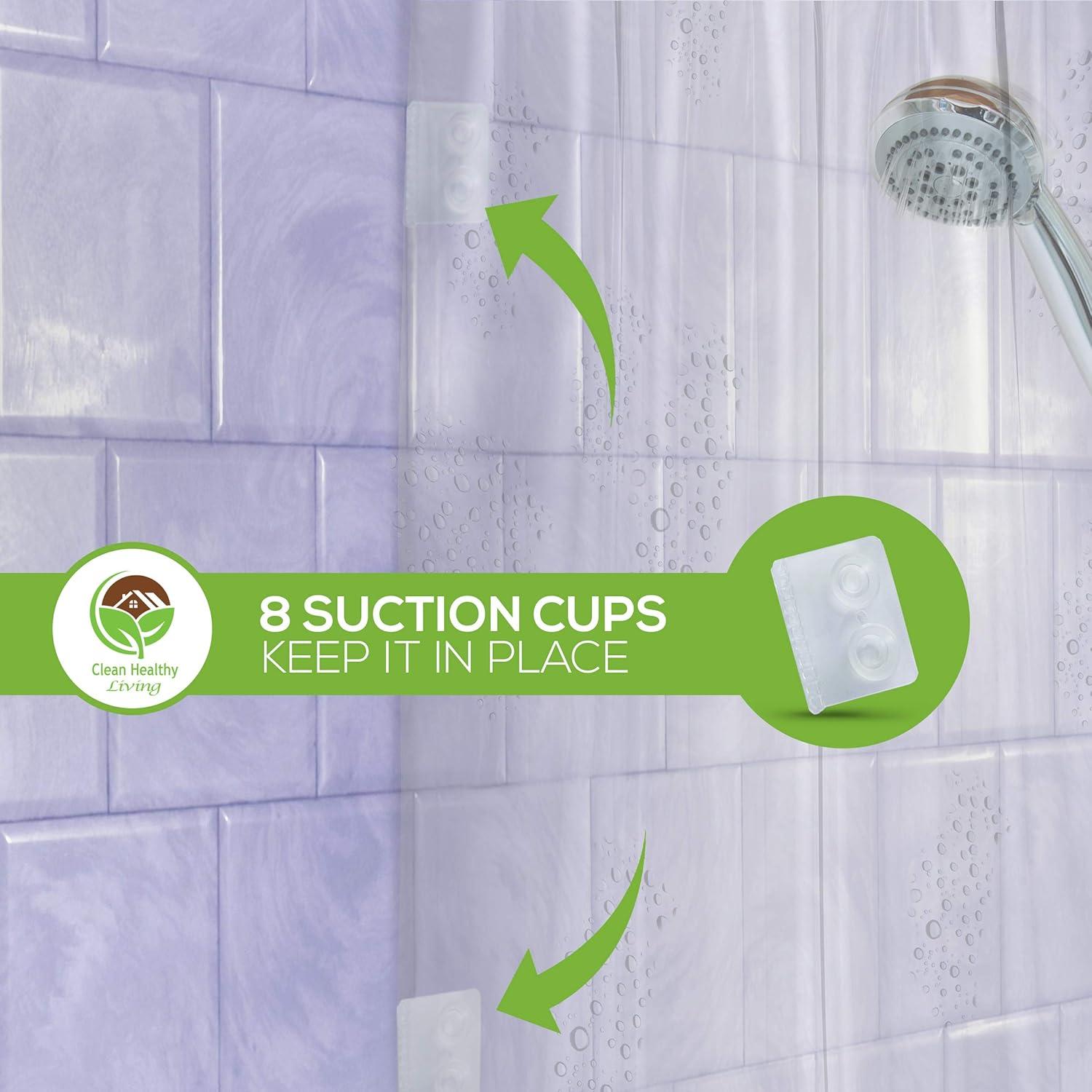 Funda de Ducha PEVA Transparente 178x183 cm Vida Saludable