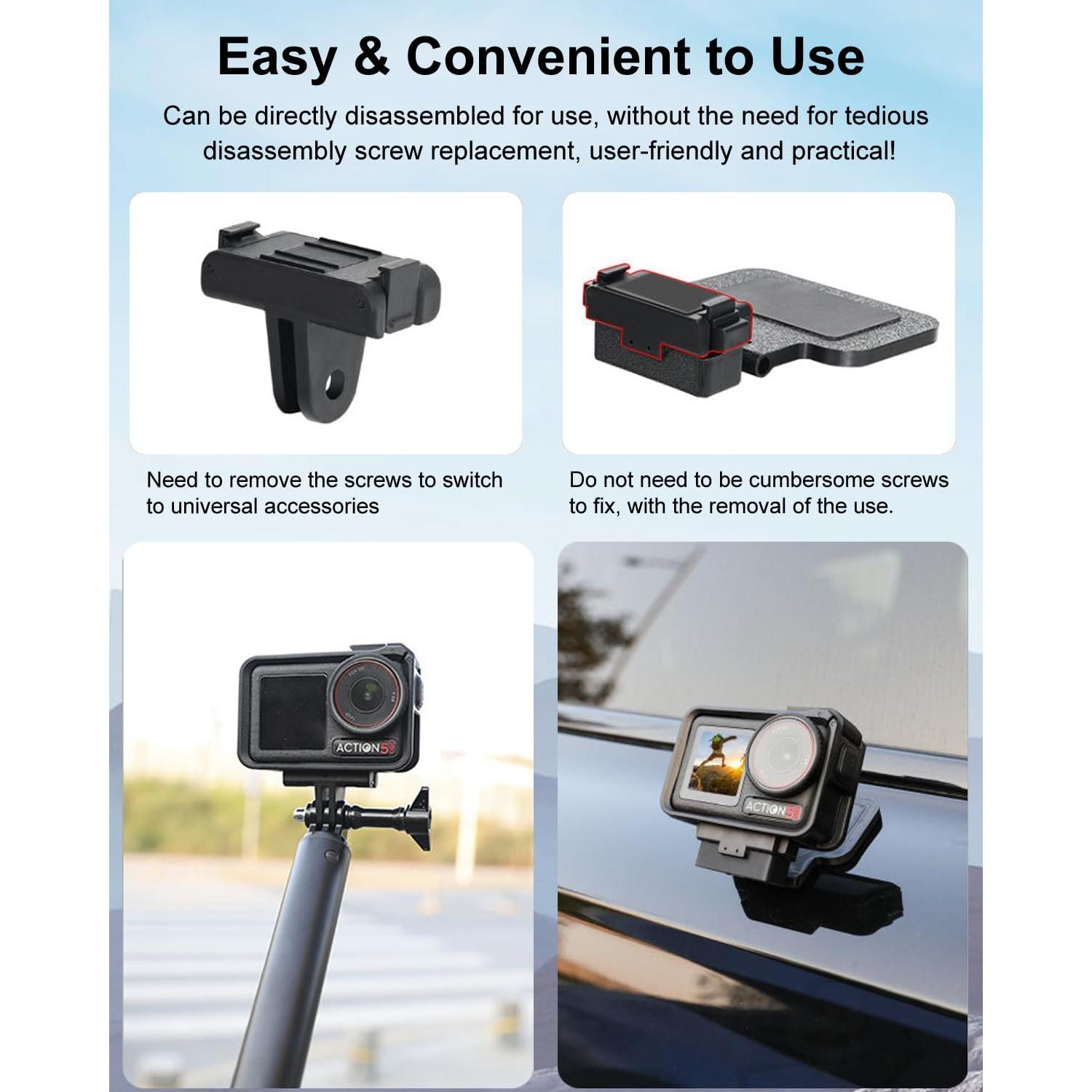 Base Magnética Ajustable para DJI Osmo Action 5 Pro/4/3