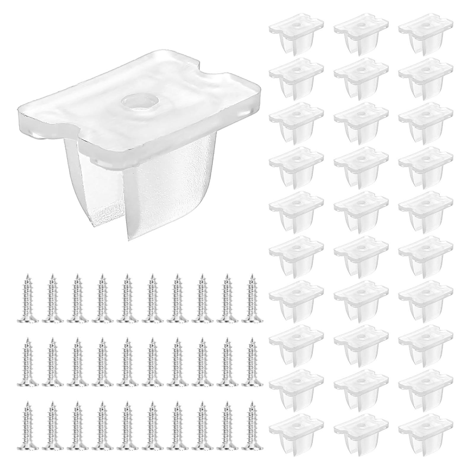 30 Clips de Montaje LED Impermeables Nogeqi para Cinta Neón