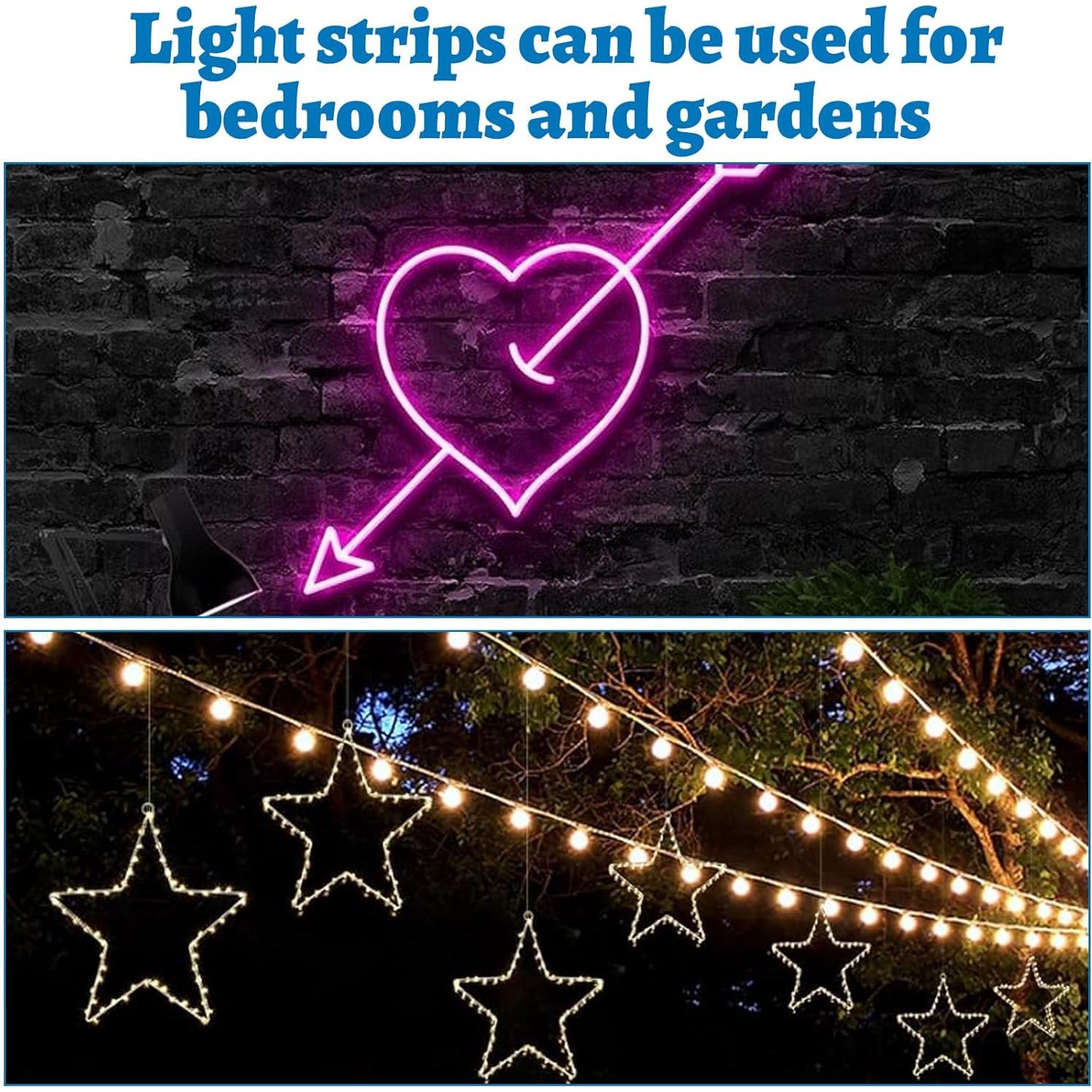 30 Clips de Montaje LED Impermeables Nogeqi para Cinta Neón