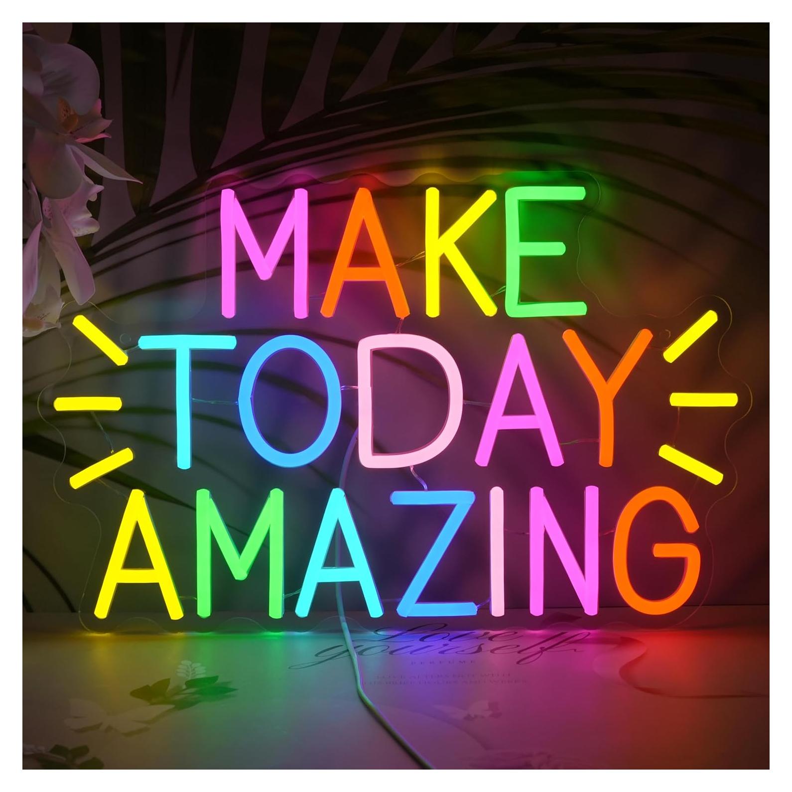 Letrero de Neón LED Haz Hoy Increíble LISIGNVE 42x27 cm