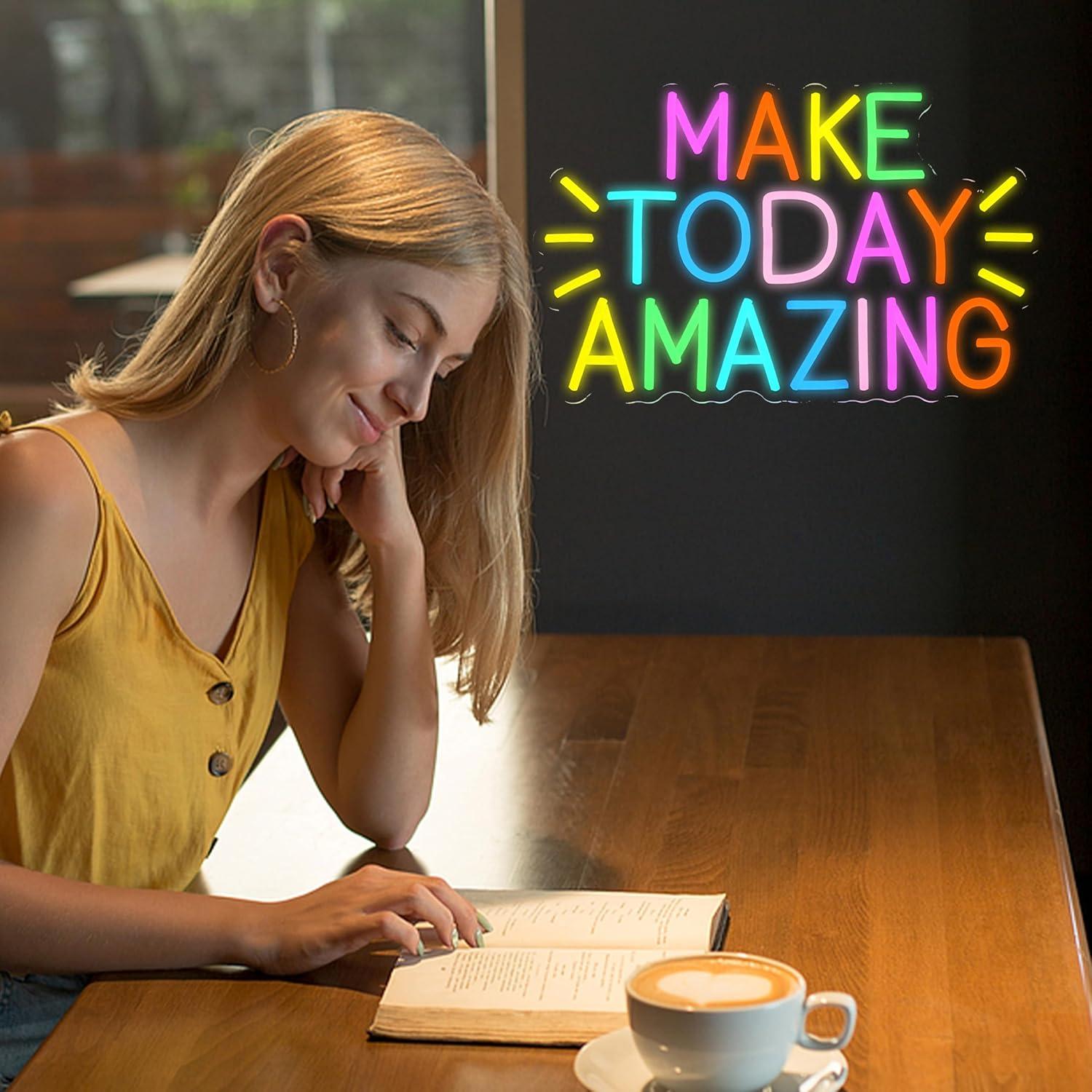 Letrero de Neón LED Haz Hoy Increíble LISIGNVE 42x27 cm