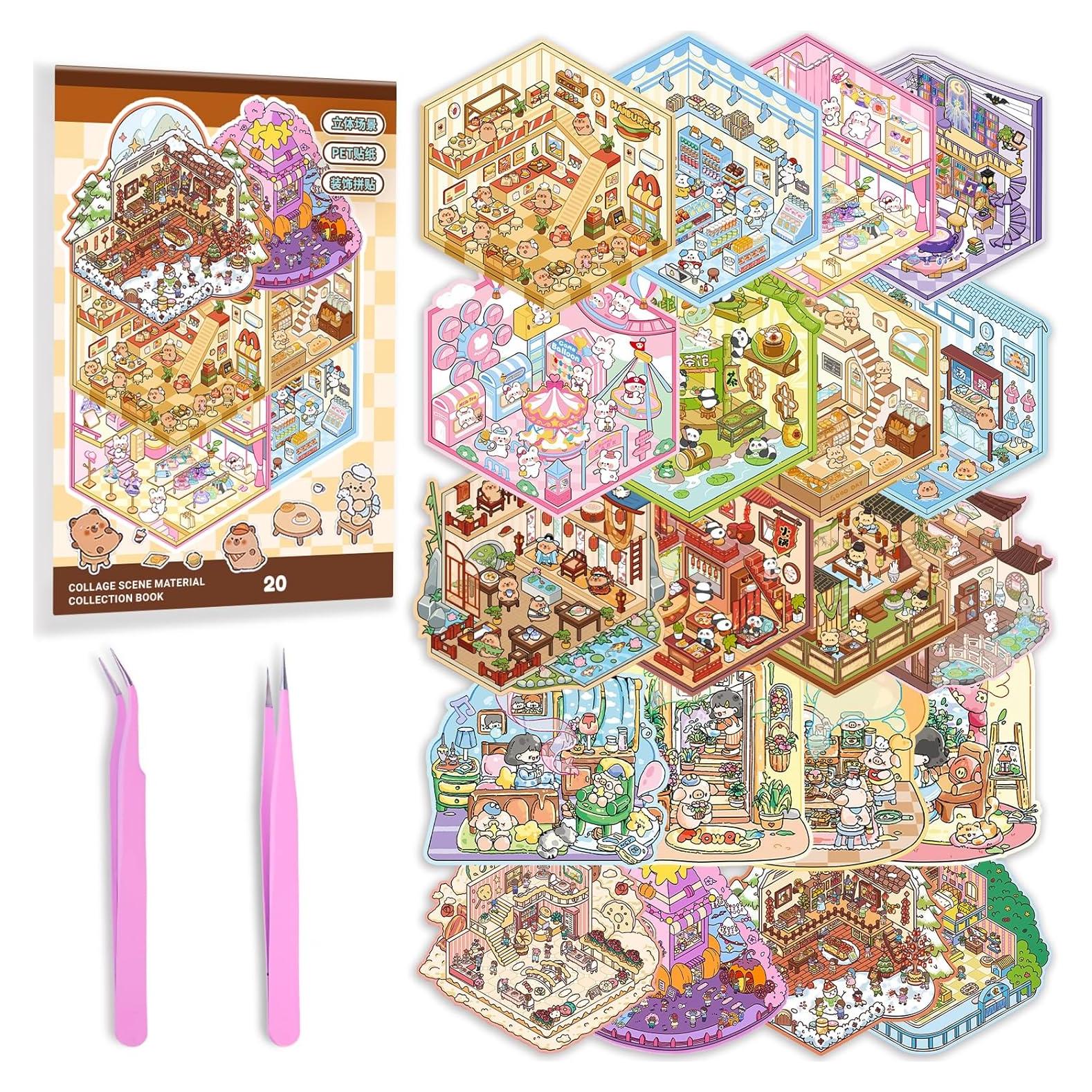 Conjunto de 20 Pegatinas 3D DIY Krttwwx para Niños y Adultos