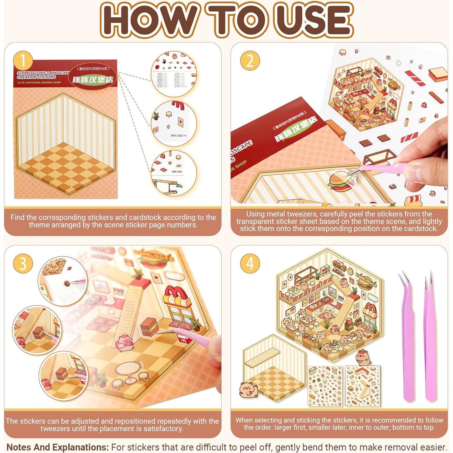 Conjunto de 20 Pegatinas 3D DIY Krttwwx para Niños y Adultos