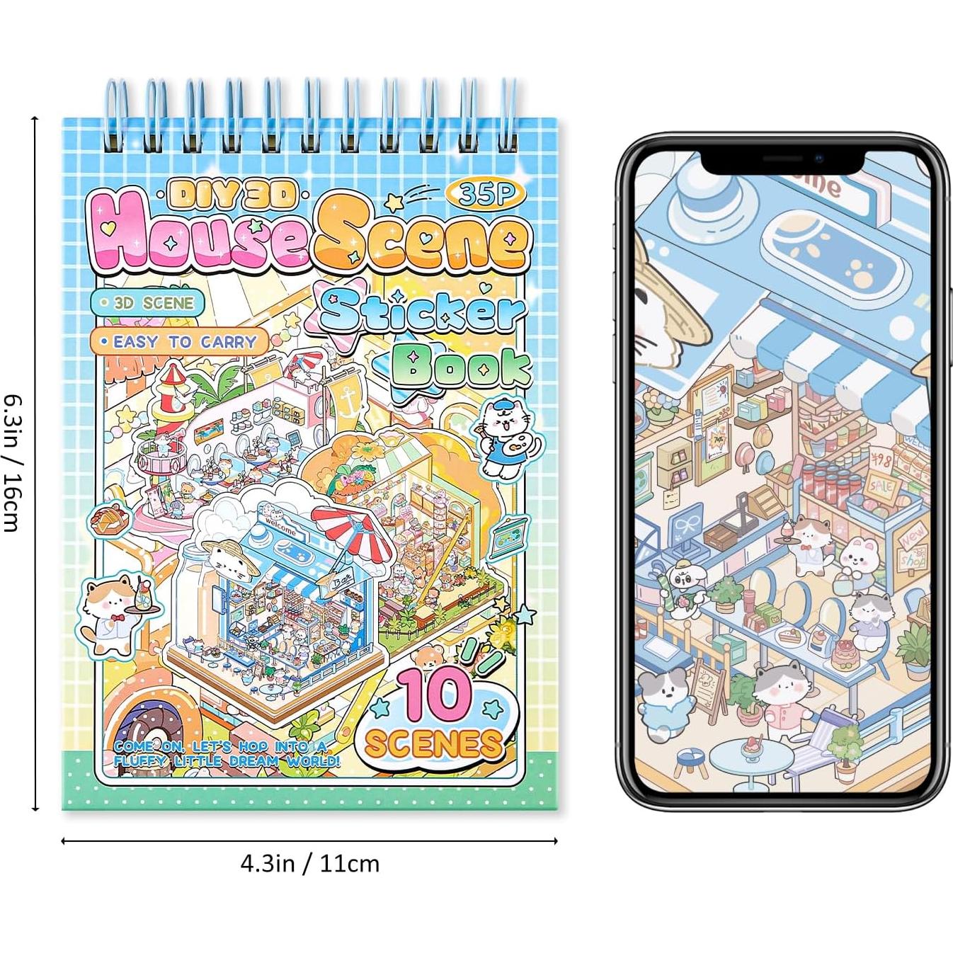 10 Sets Stickers 3D DIY emmoLife - Escenas de Caricaturas