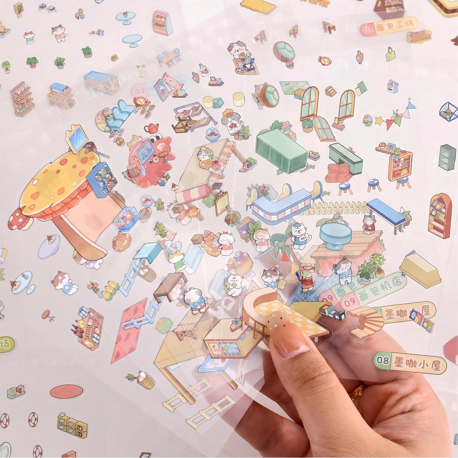 10 Sets Stickers 3D DIY emmoLife - Escenas de Caricaturas