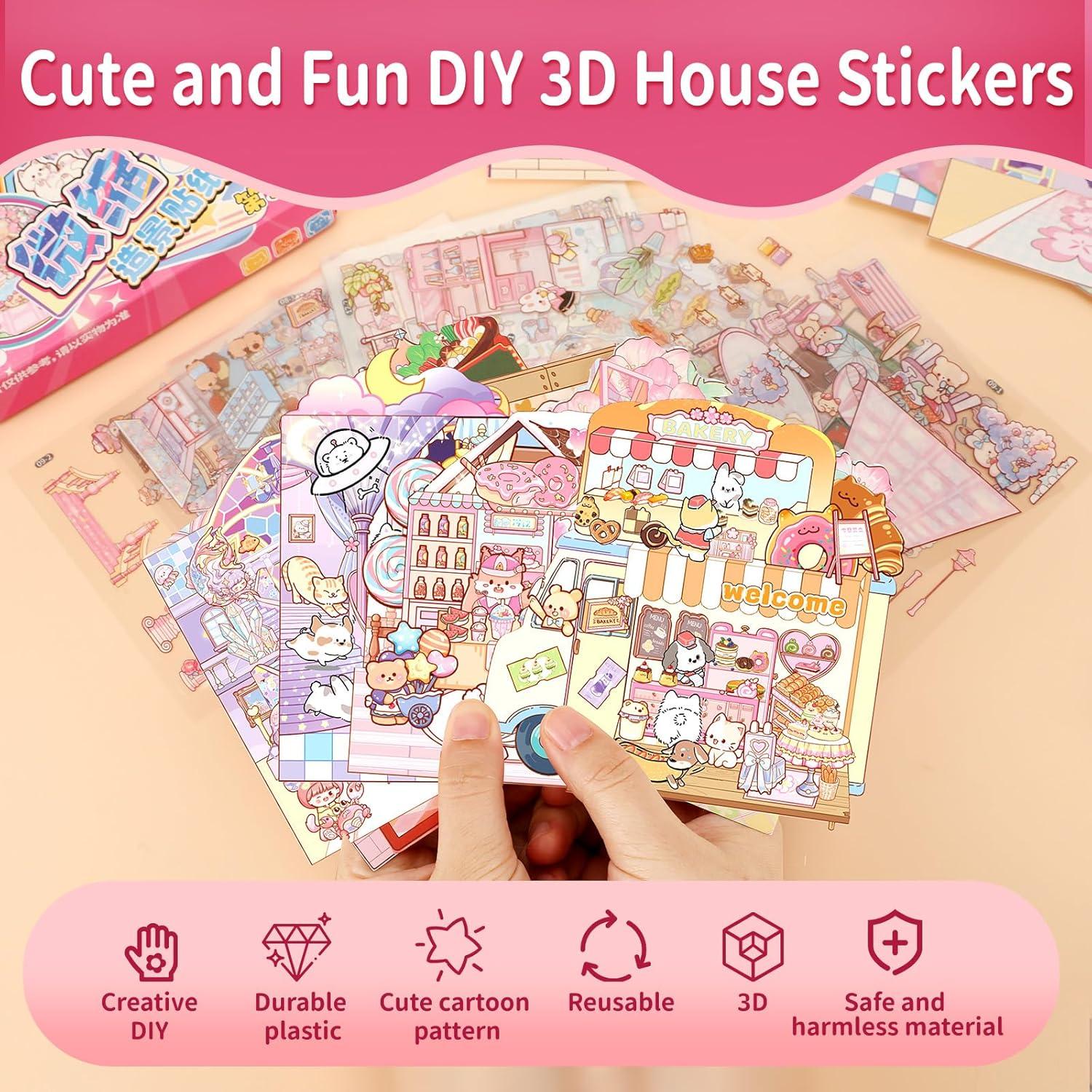 Set de Stickers 3D DIY STFALI - 20 Escenas Creativas Multicolor