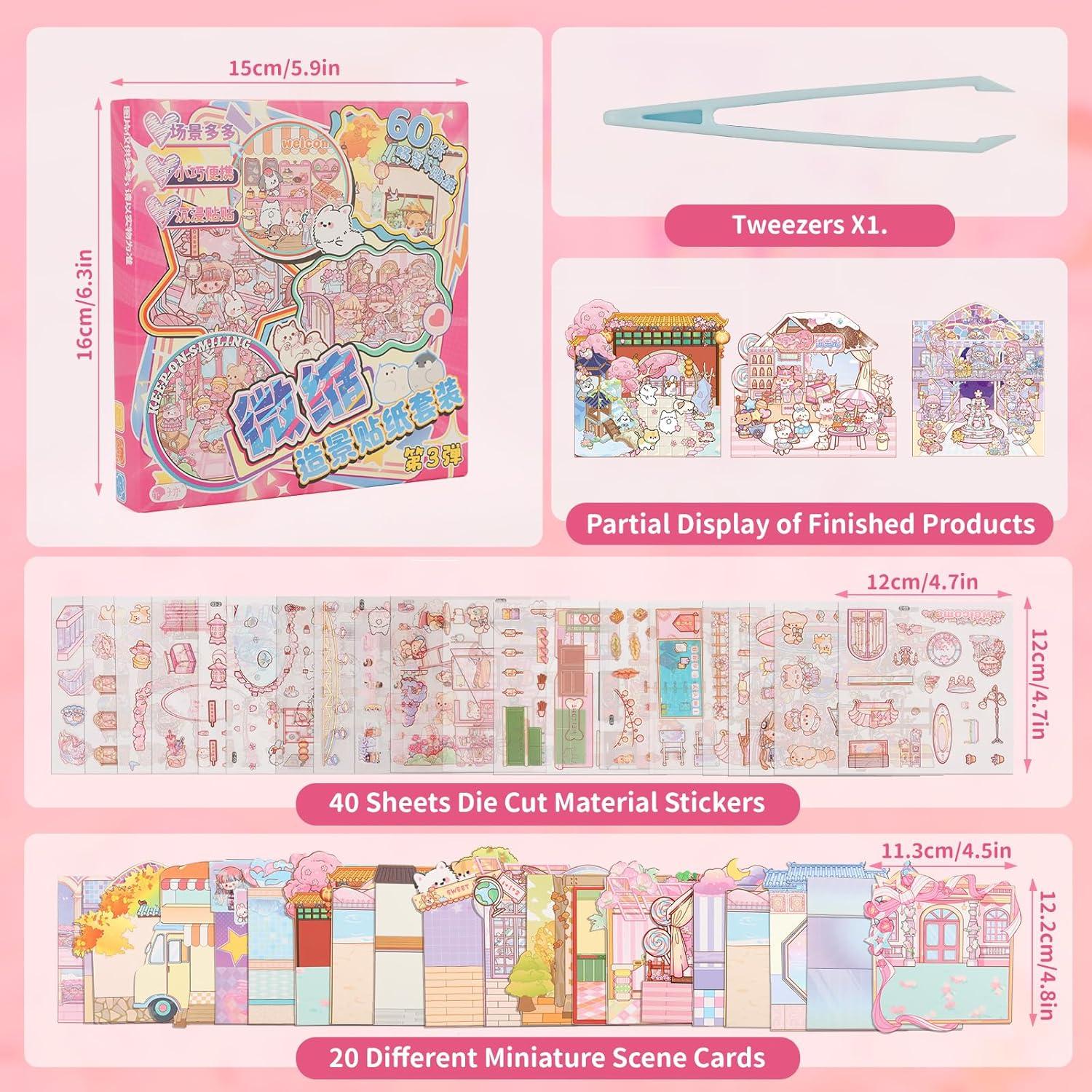 Set de Stickers 3D DIY STFALI - 20 Escenas Creativas Multicolor