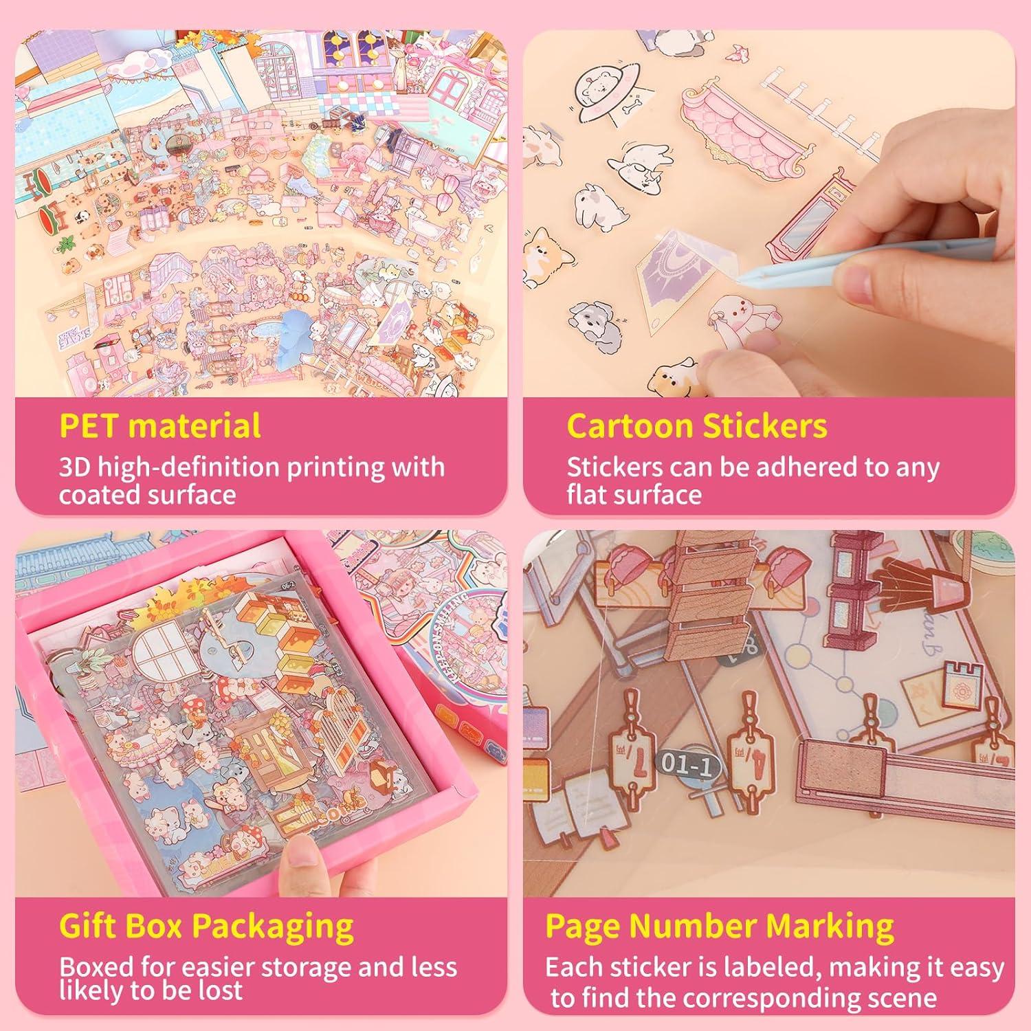 Set de Stickers 3D DIY STFALI - 20 Escenas Creativas Multicolor