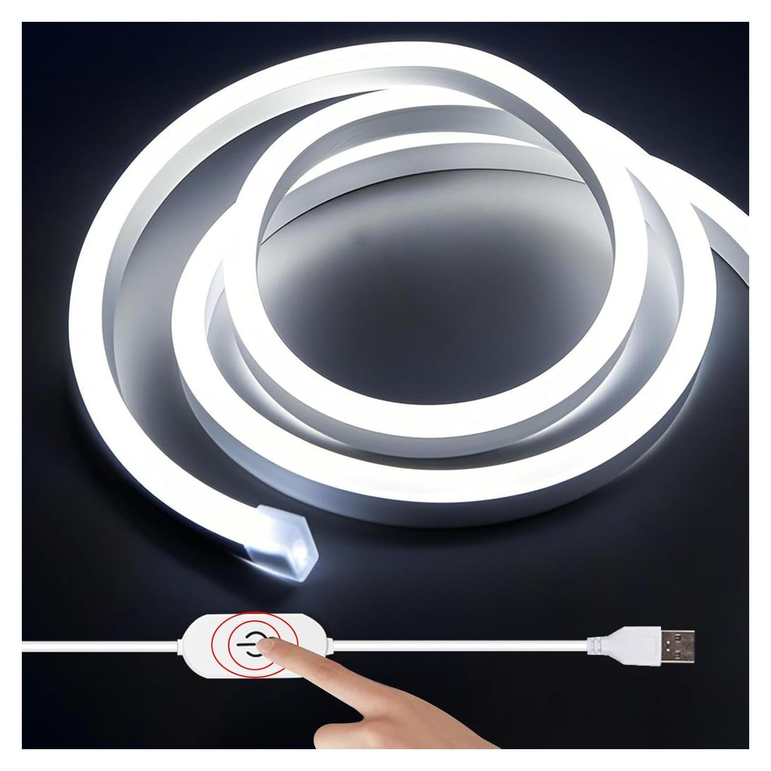 Tira de Luz Neón LED Blanca 1m LFKJ con Control Táctil