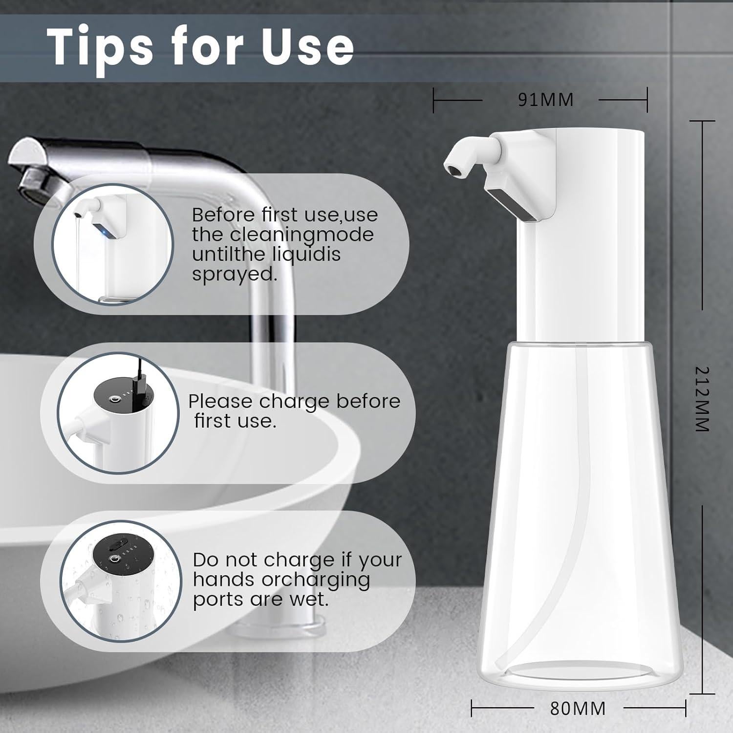 Dispensador Automático de Jabón Sin Contacto Invocar a los Elfos 450ml