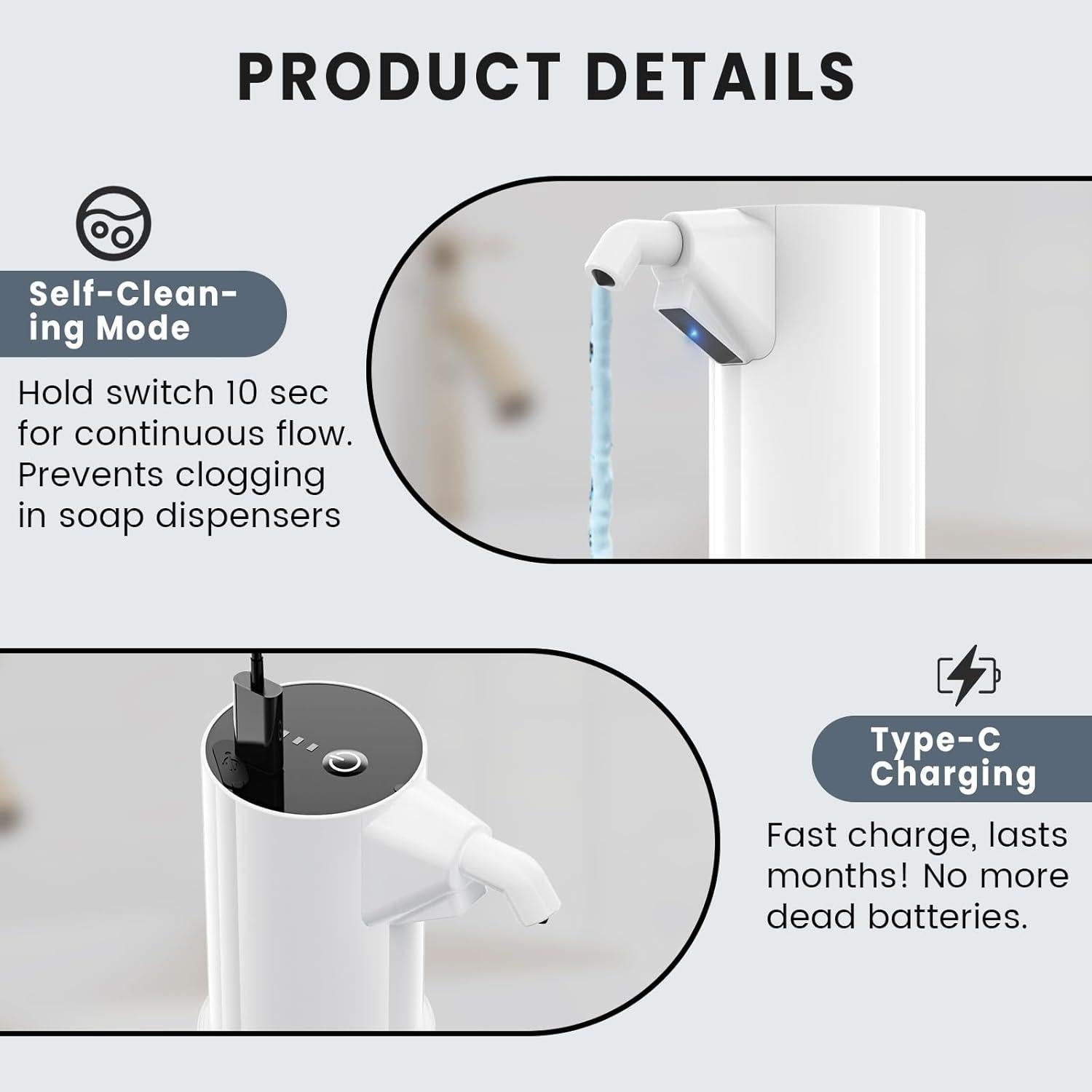 Dispensador Automático de Jabón Sin Contacto Invocar a los Elfos 450ml
