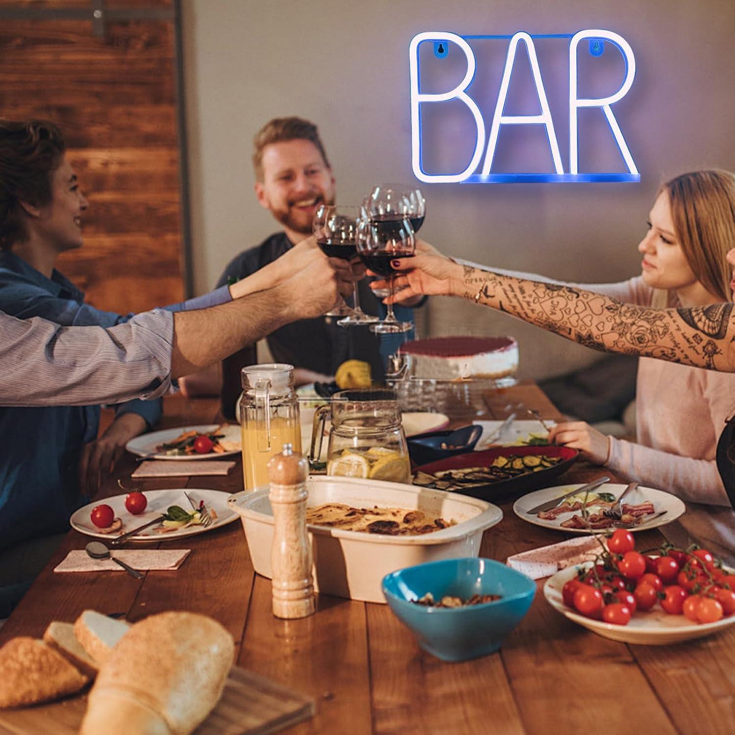 Cartel de Neón Azul UrsaMajor para Bar en Casa LED USB