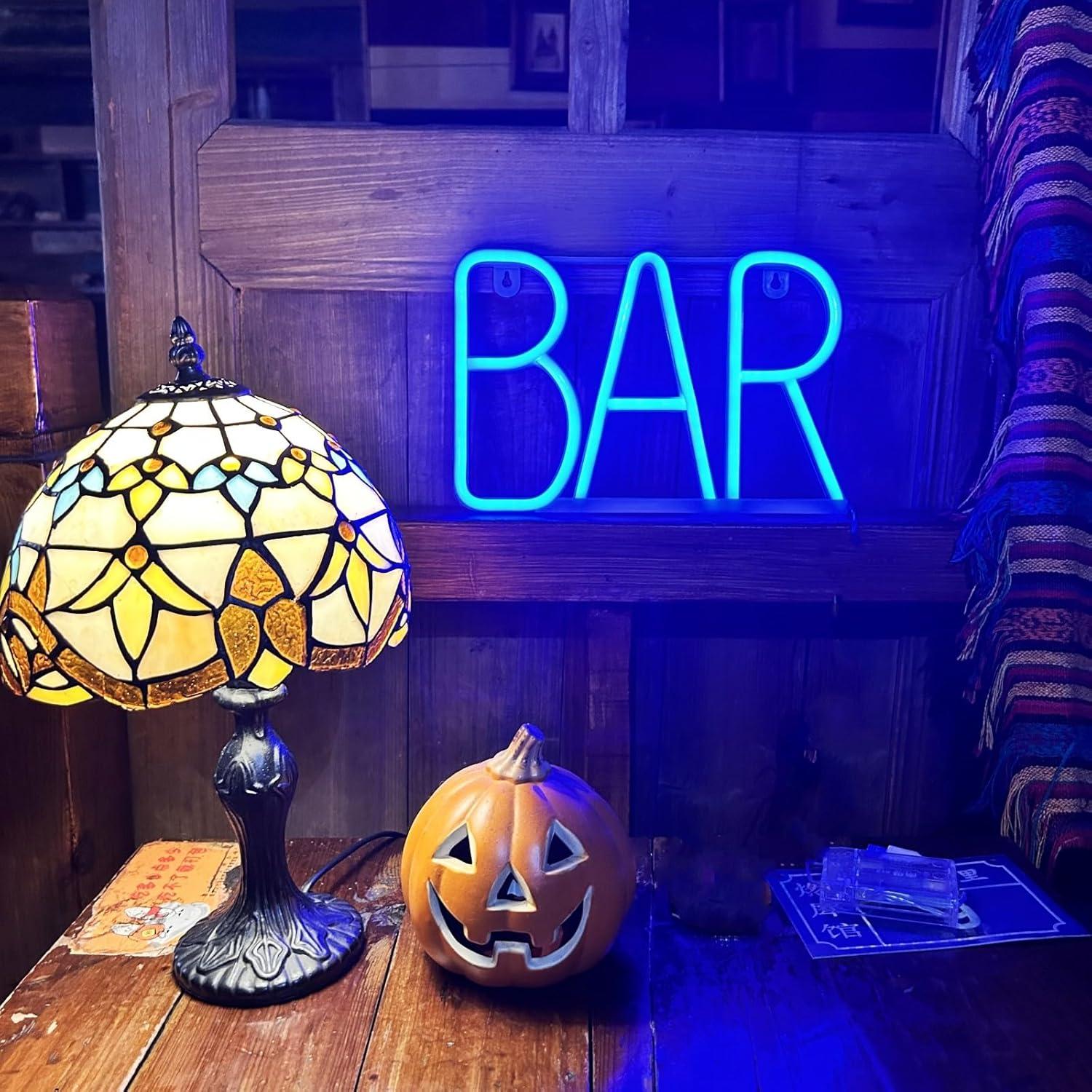 Cartel de Neón Azul UrsaMajor para Bar en Casa LED USB