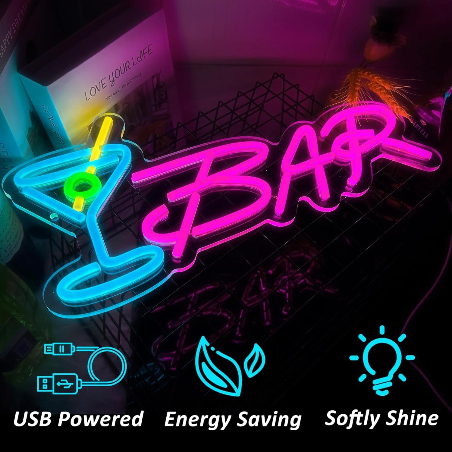 Luz de Neón LED Cnstill para Bar 40x23 cm Decoración