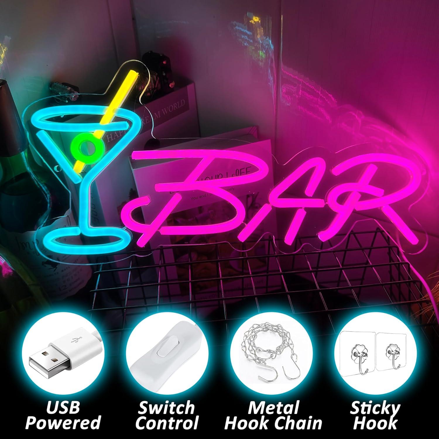 Luz de Neón LED Cnstill para Bar 40x23 cm Decoración