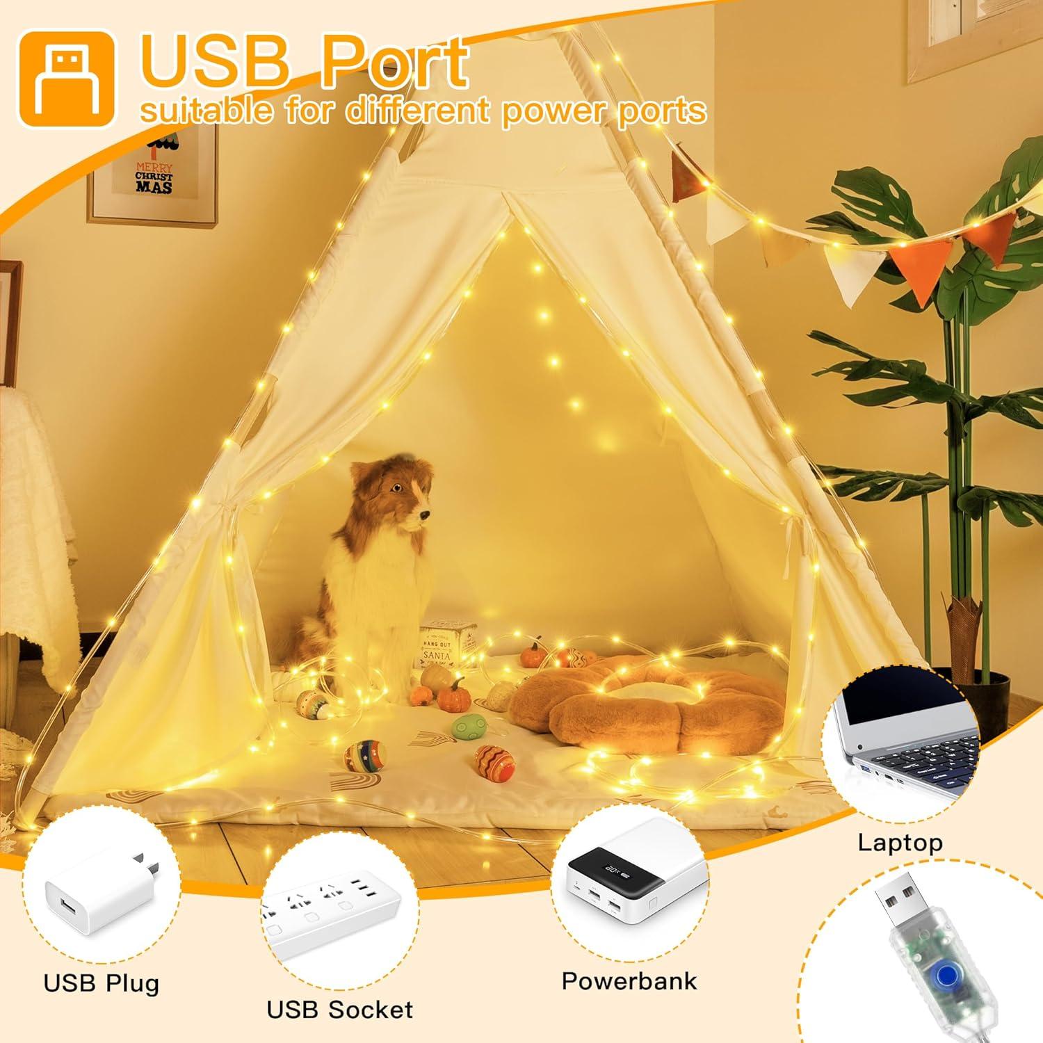 Luces de Cuerda LED Ollny 10M RGB Impermeables con Control Remoto