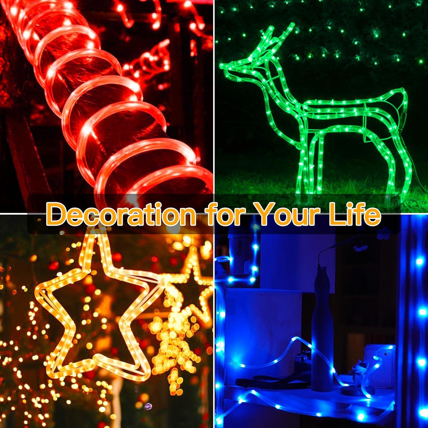 Luces de Cuerda LED Ollny 10M RGB Impermeables con Control Remoto