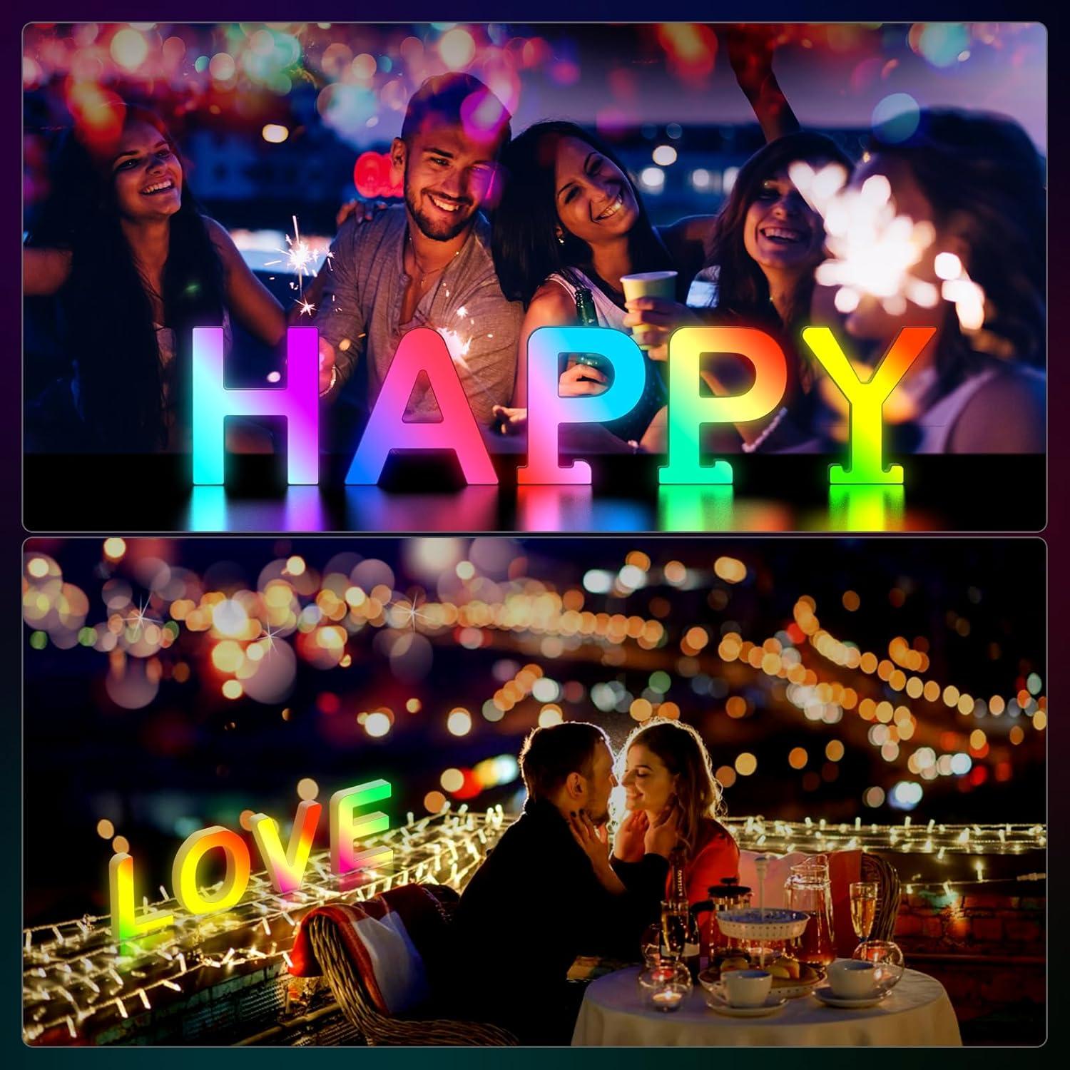 Letras Iluminadas USB Kangtaixin - Luz LED Cambiante H