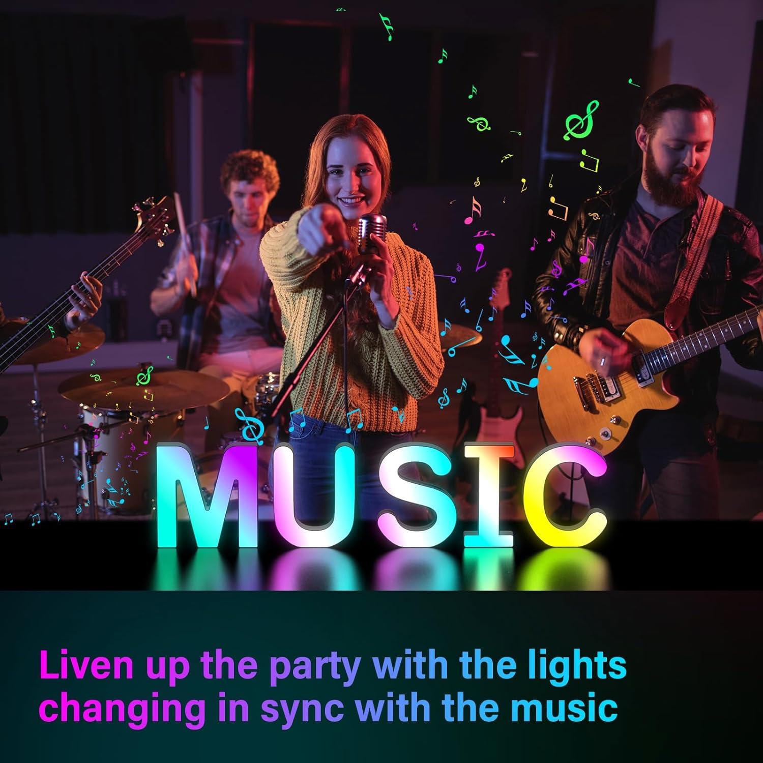 Letras Iluminadas USB Kangtaixin - Luz LED Cambiante H