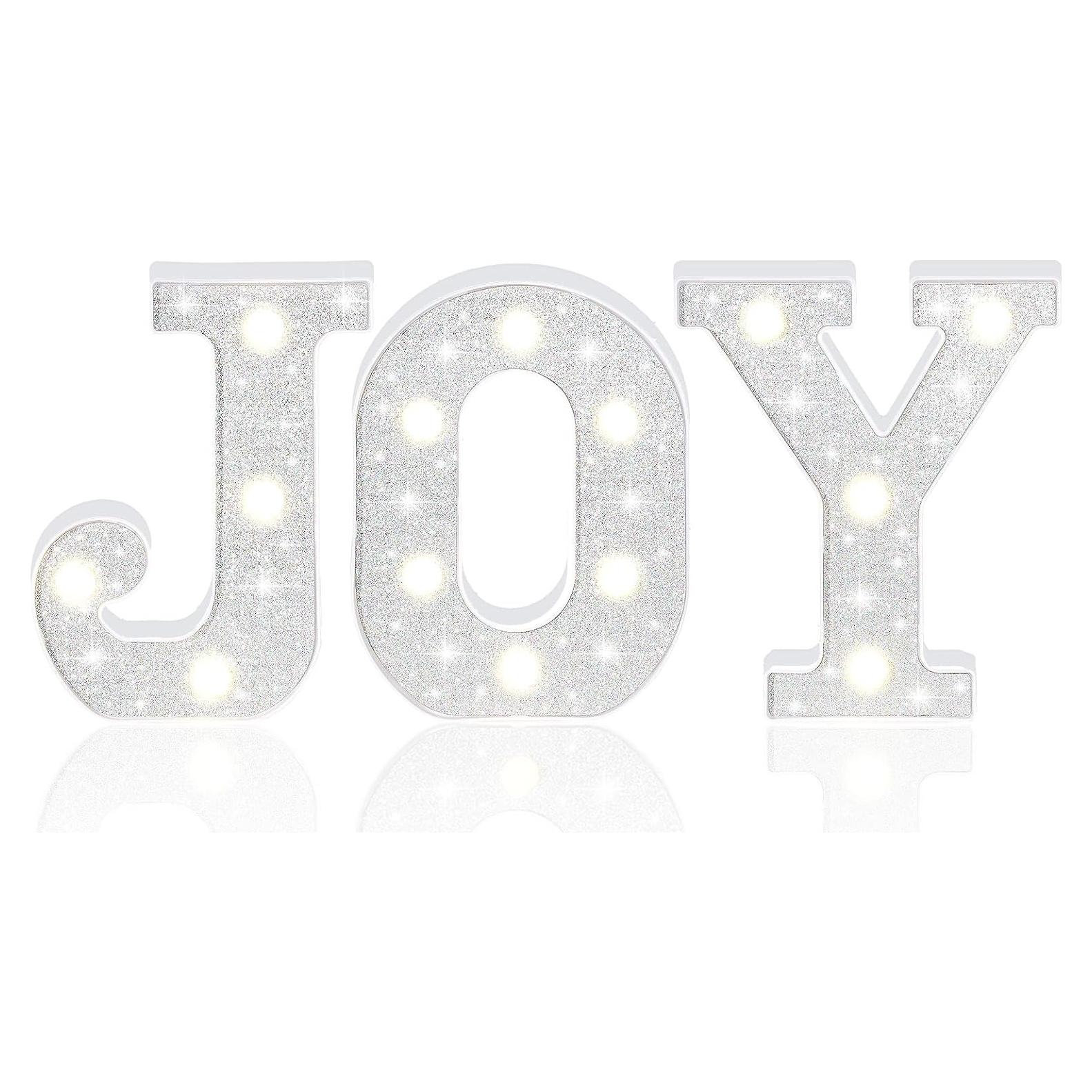Luces LED Letras Marquee Navidad Joy 16 cm Roowest