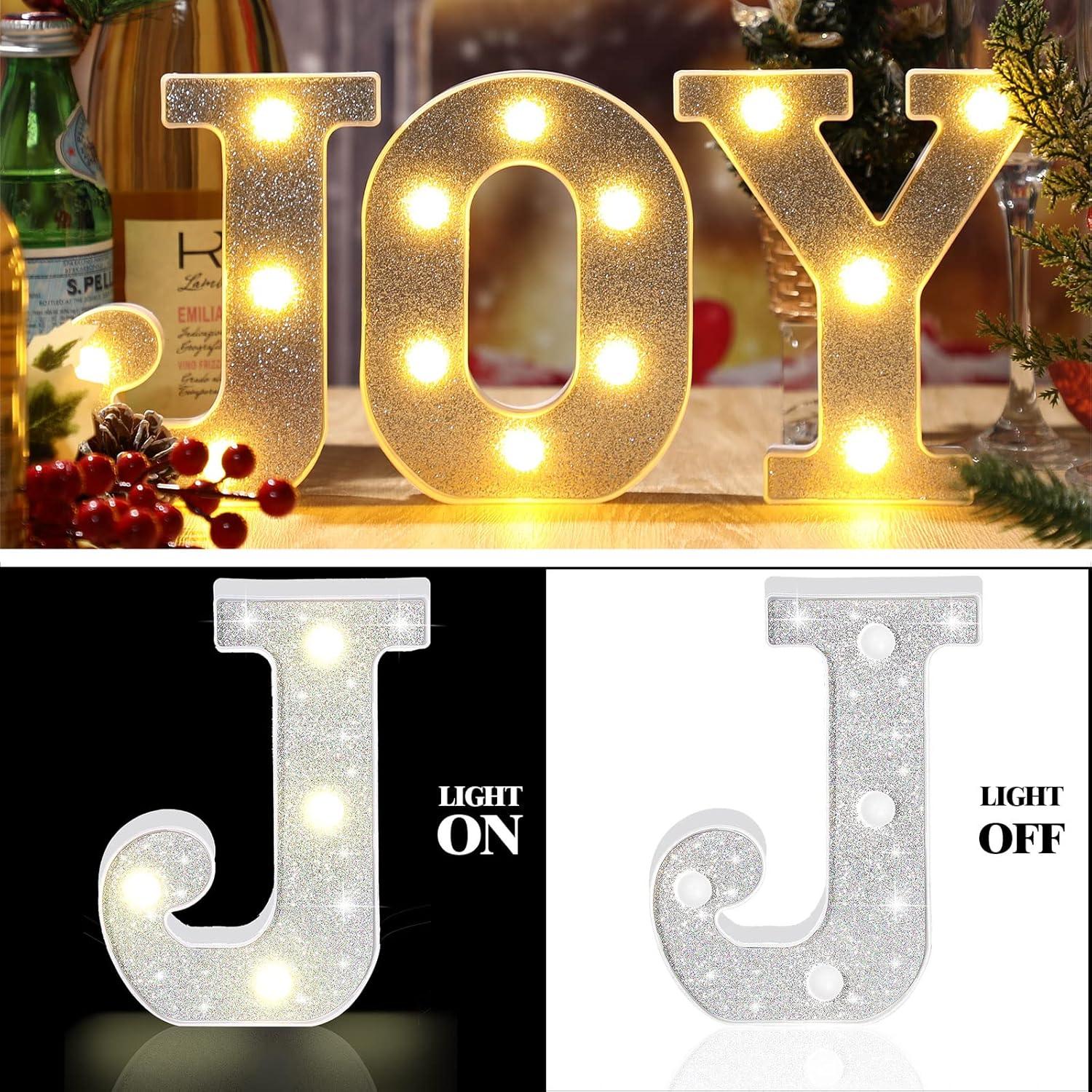 Luces LED Letras Marquee Navidad Joy 16 cm Roowest