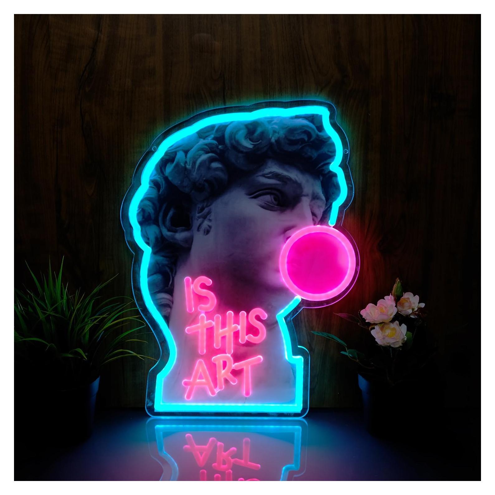 Letrero de Neón LED PIPROX Verde 43x33 cm para Bar y Dormitorio