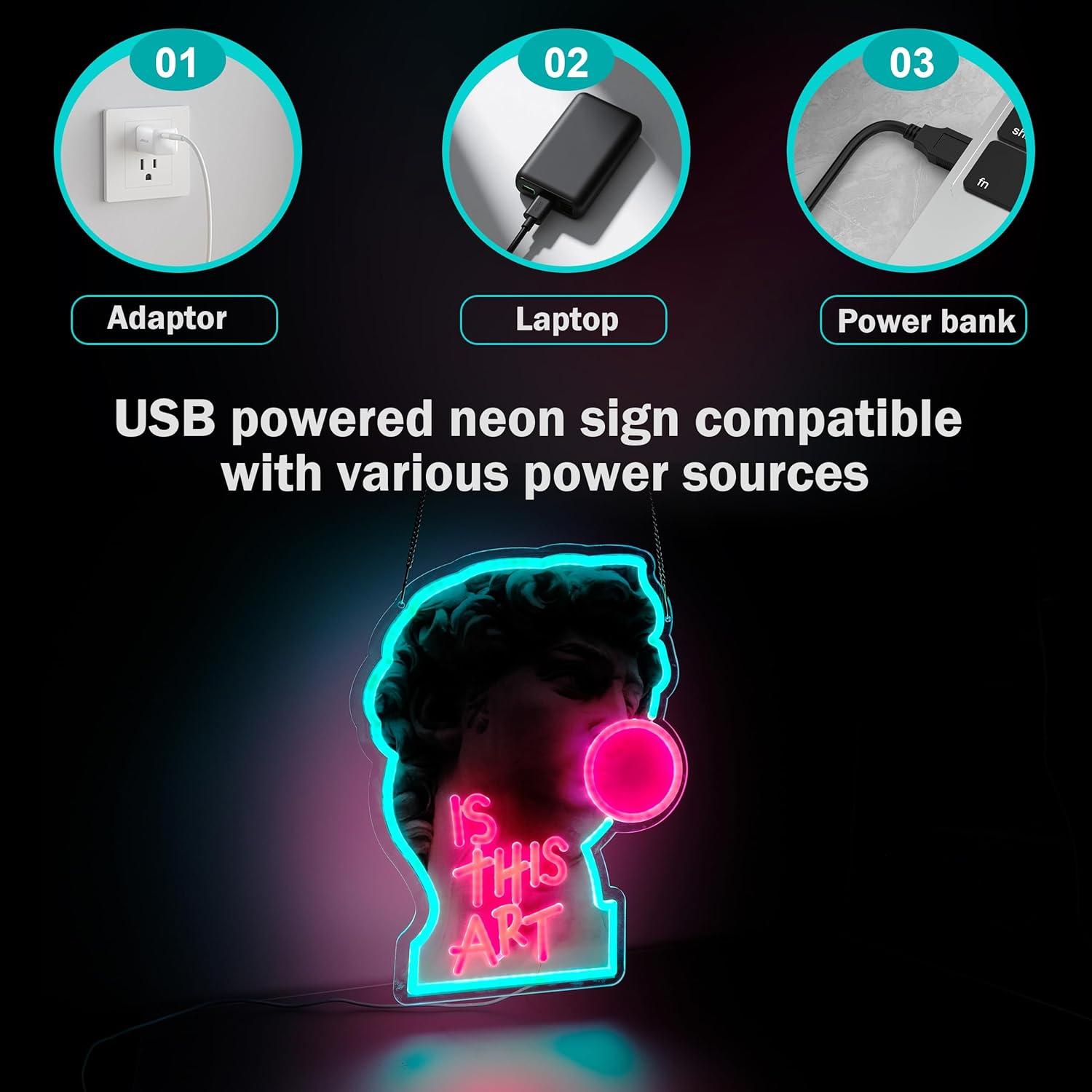 Letrero de Neón LED PIPROX Verde 43x33 cm para Bar y Dormitorio