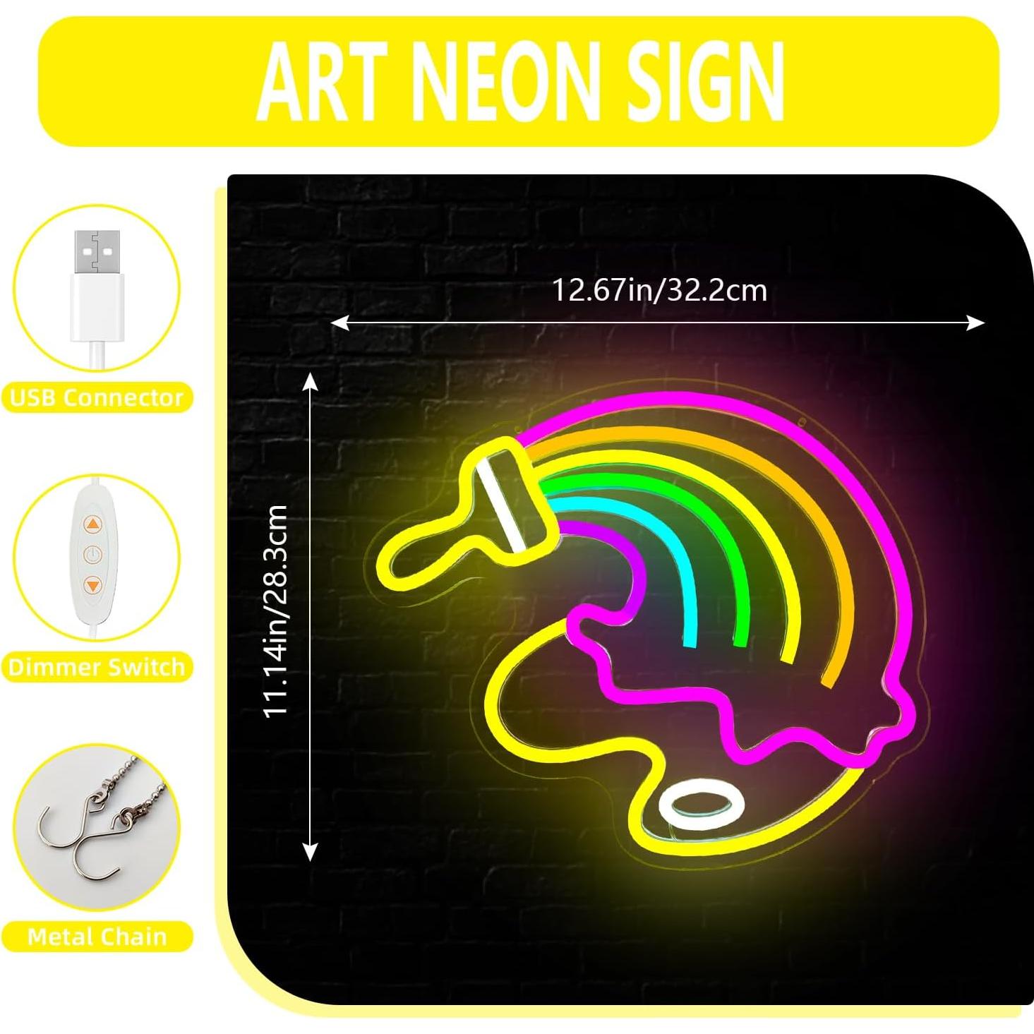 Luz de Neón LED Dimmable Jeanchrl para Decoración de Aula