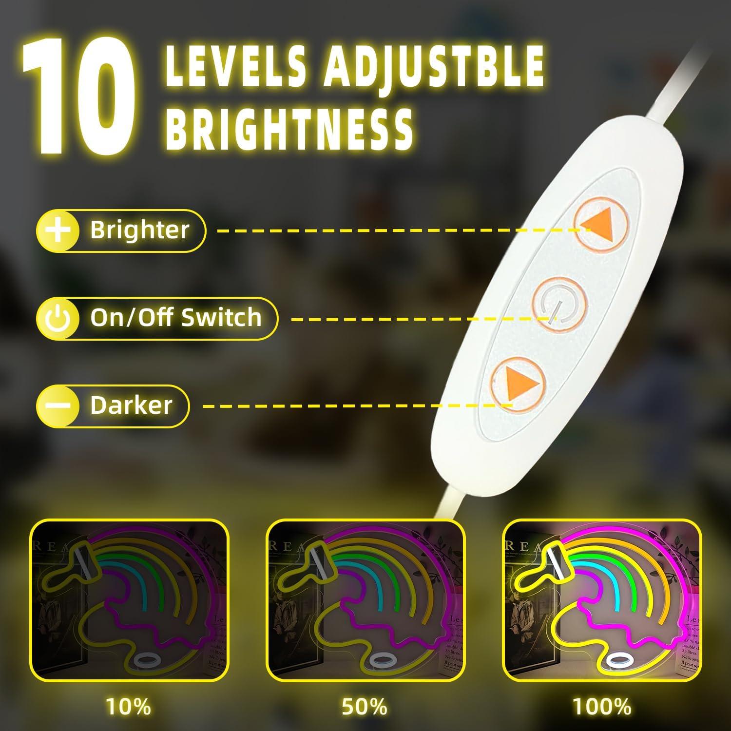 Luz de Neón LED Dimmable Jeanchrl para Decoración de Aula