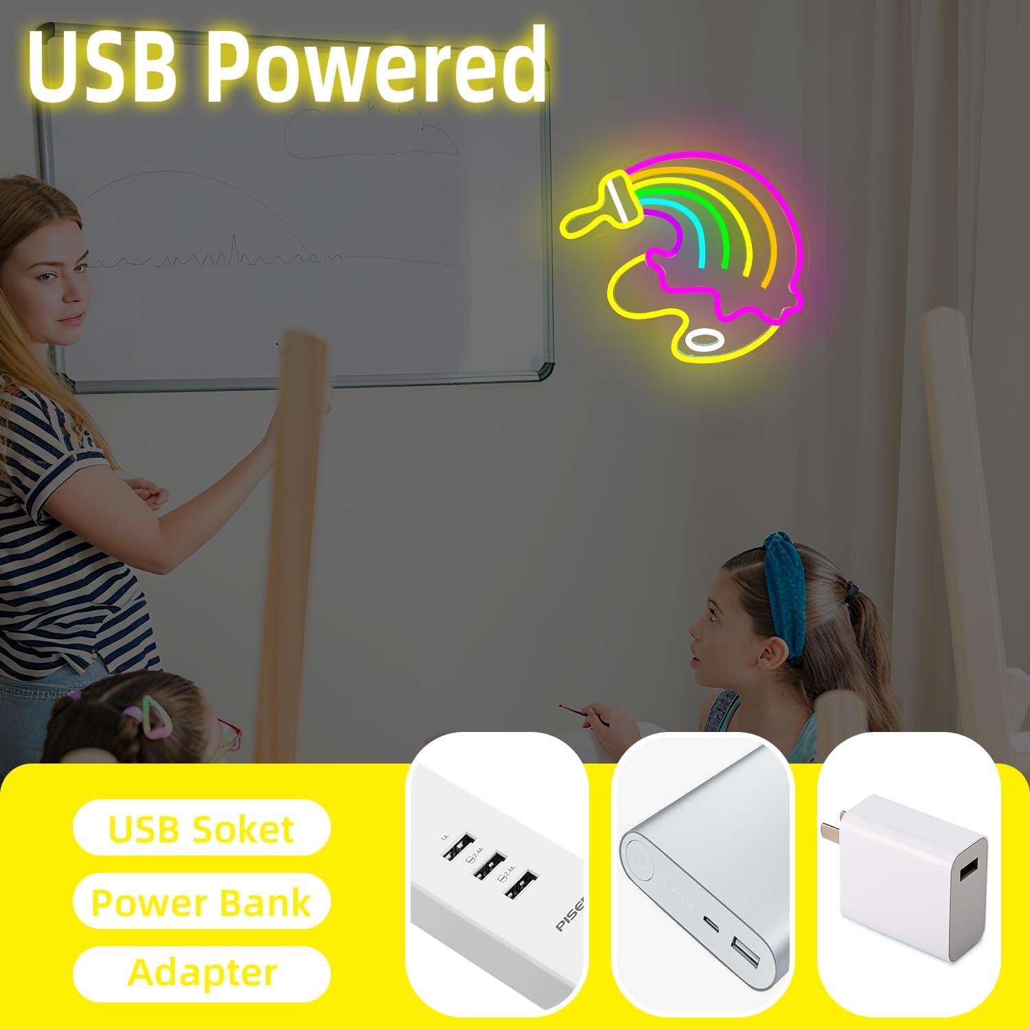 Luz de Neón LED Dimmable Jeanchrl para Decoración de Aula