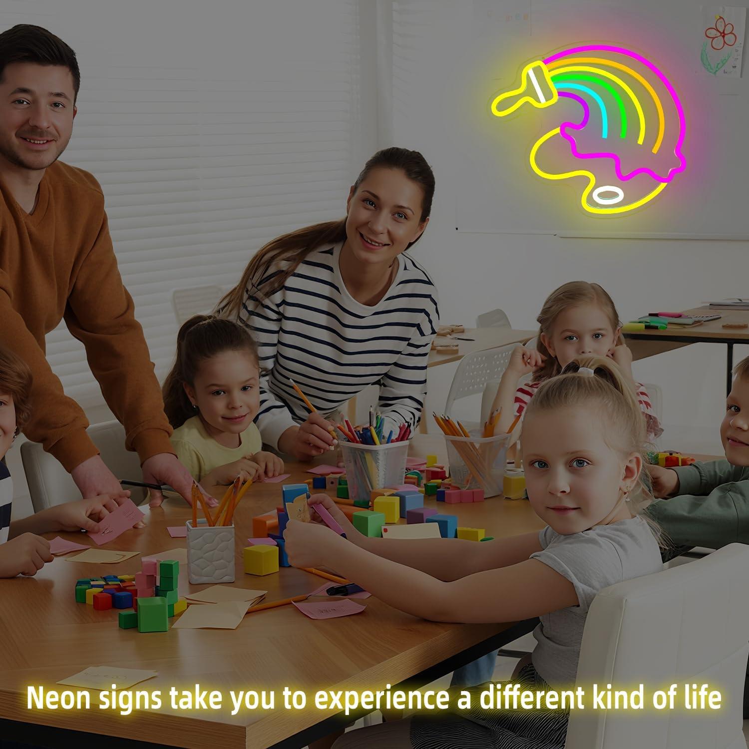 Luz de Neón LED Dimmable Jeanchrl para Decoración de Aula