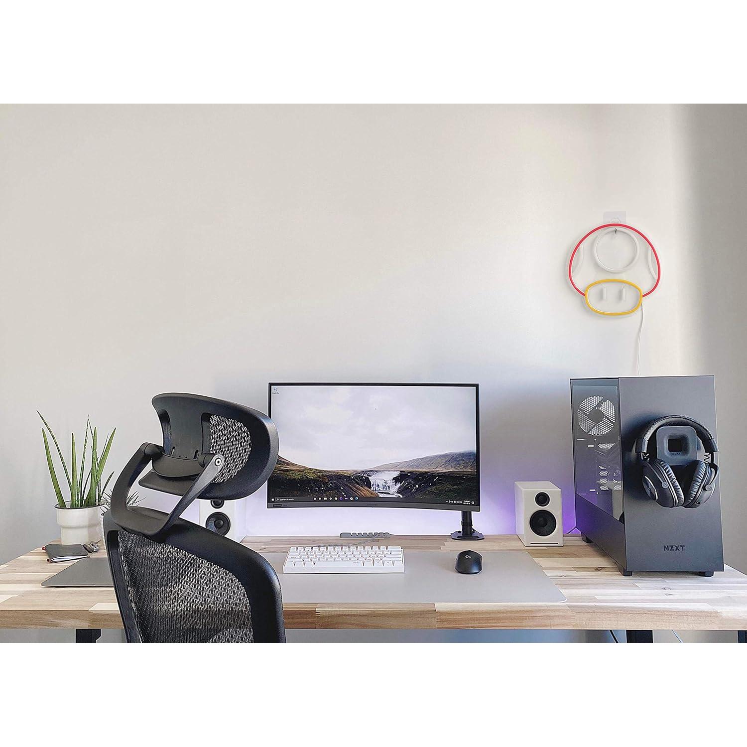 Luz de Neón LED Heliwey Hongo Rojo 30x25 cm para Juegos