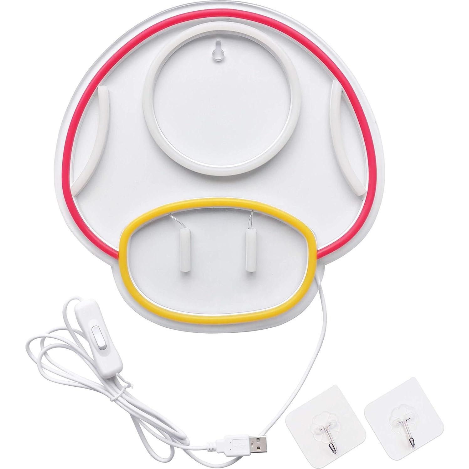 Luz de Neón LED Heliwey Hongo Rojo 30x25 cm para Juegos