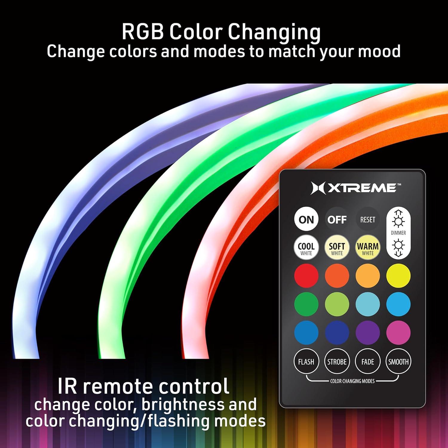 Tira LED Multicolor Flexible 1.98m Xtreme con Control Remoto