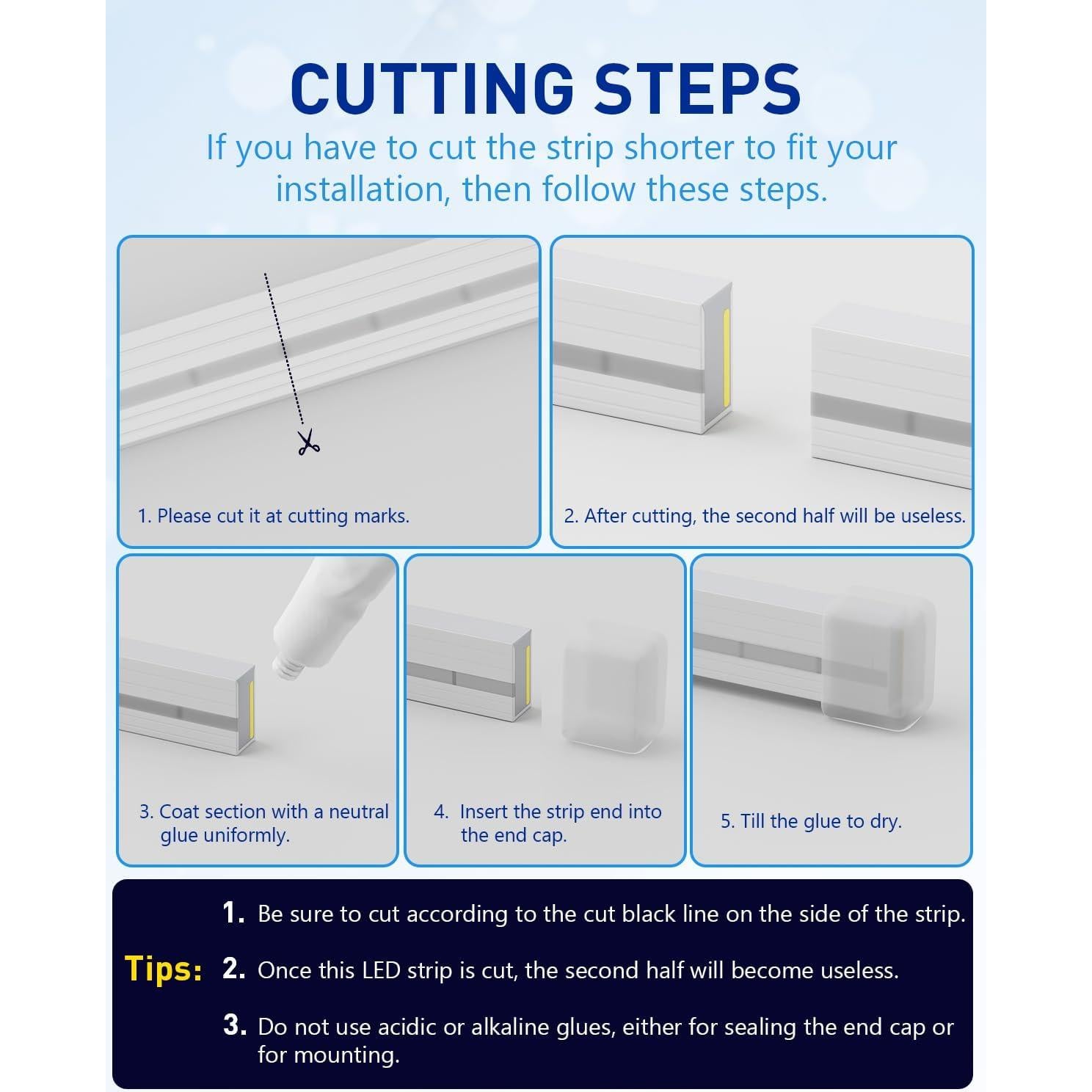 Luz LED Flexible 12V ClusWink 1.8m IP67 Cortable RGB