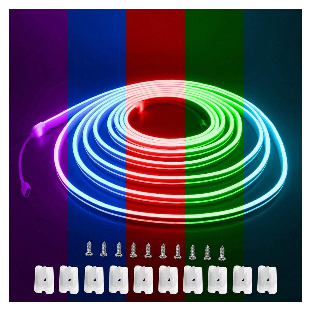 Tira LED Neón RGB Aclorol 5M 108Leds/M Impermeable 12V